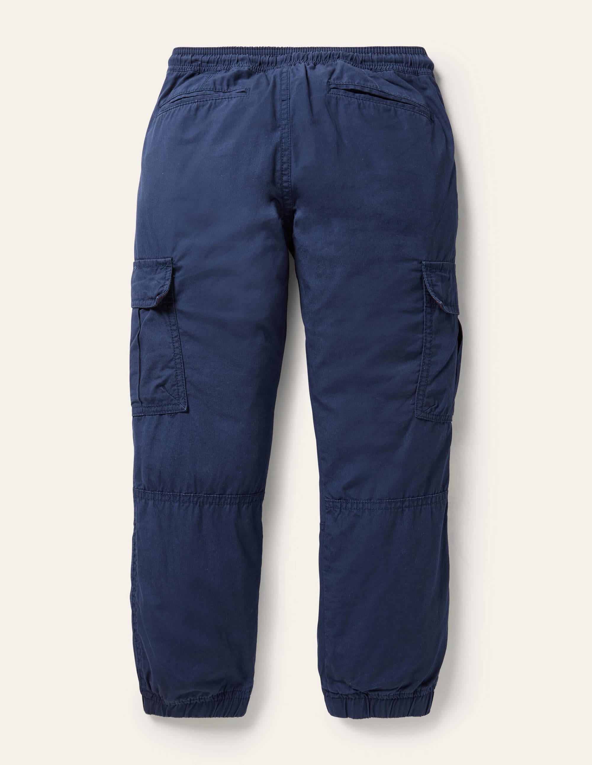 Lined Utility Cargo Trousers-College Navy - Image 2