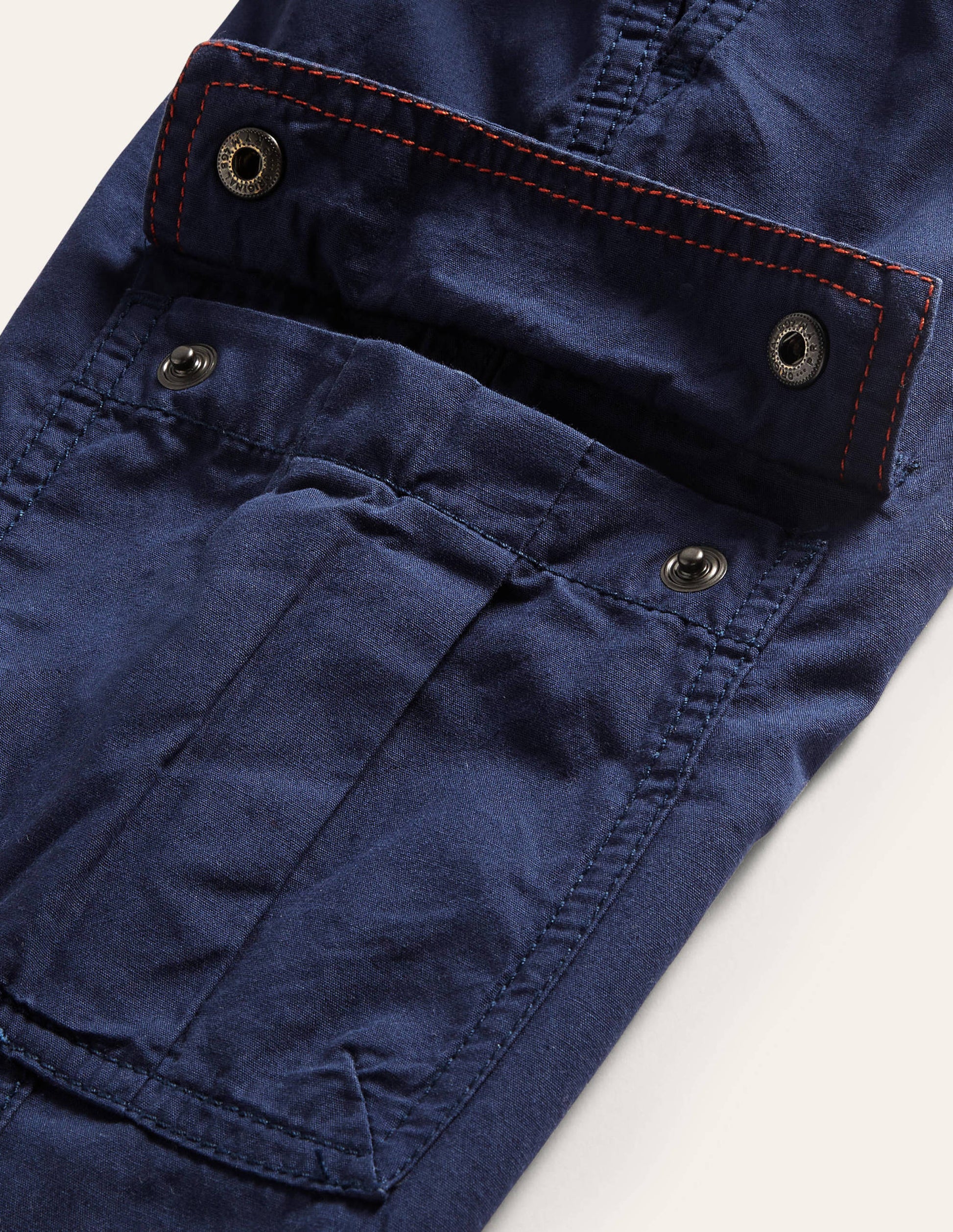 Lined Utility Cargo Trousers-College Navy-3