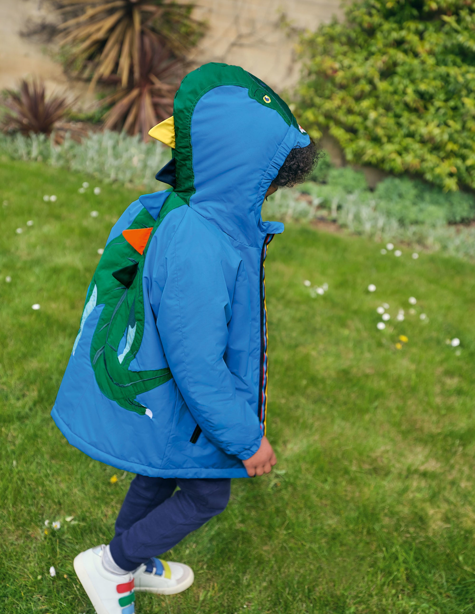 Anorak à doublure sherpa cosy-Dinosaure bleu marocain - Image 2