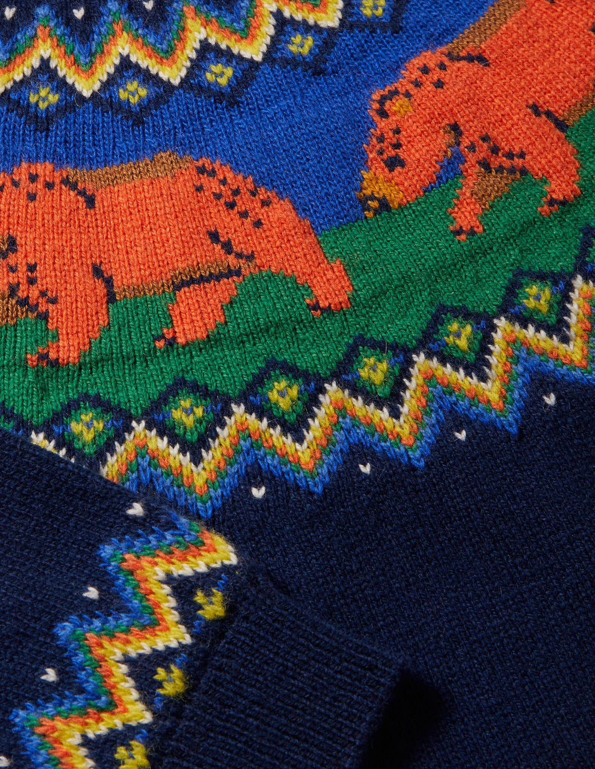 Fair-Isle-Pullover mit Rundhalsausschnitt-Schuluniform-Navy, Bären - Image 3