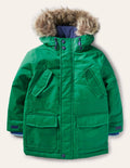 Bequemer wasserdichter Parka-Waldgrün
