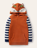 Woodland Knitted Hoodie-Rust Brown Marl Fox