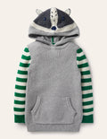 Sweat à capuche Woodland-Blaireau gris chiné