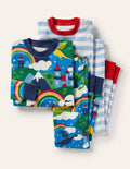 Twin Pack Snug Pyjamas-Blue Rainbow Dragon
