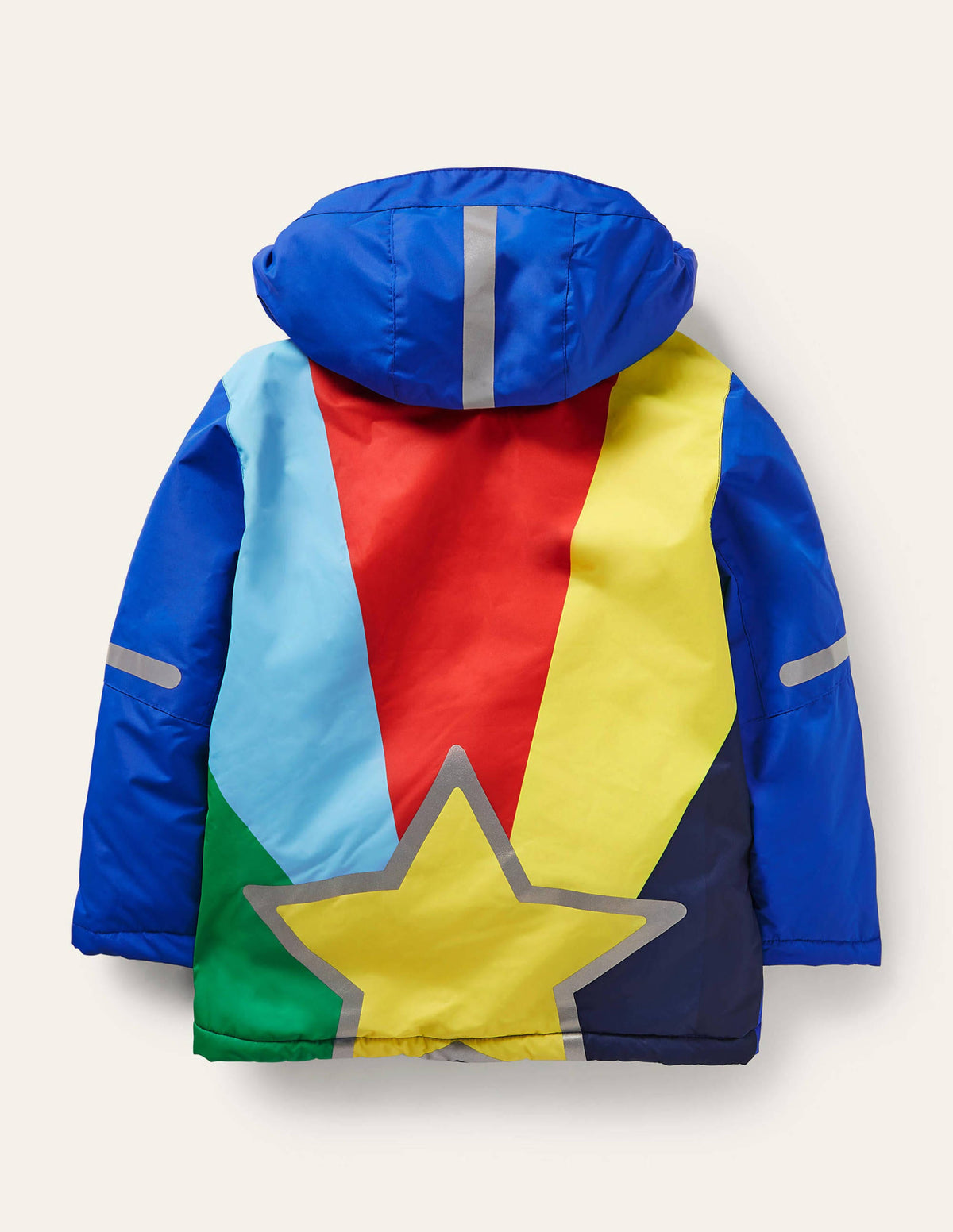 Wasserdichte Allwetterjacke-Blitzblau, Stern-2