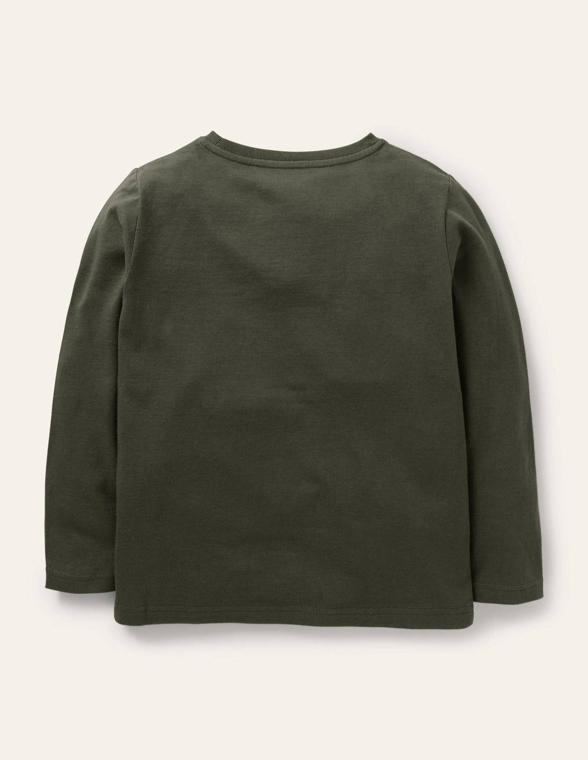 Forest Appliqué T-shirt-Khaki Green Owl - Image 2