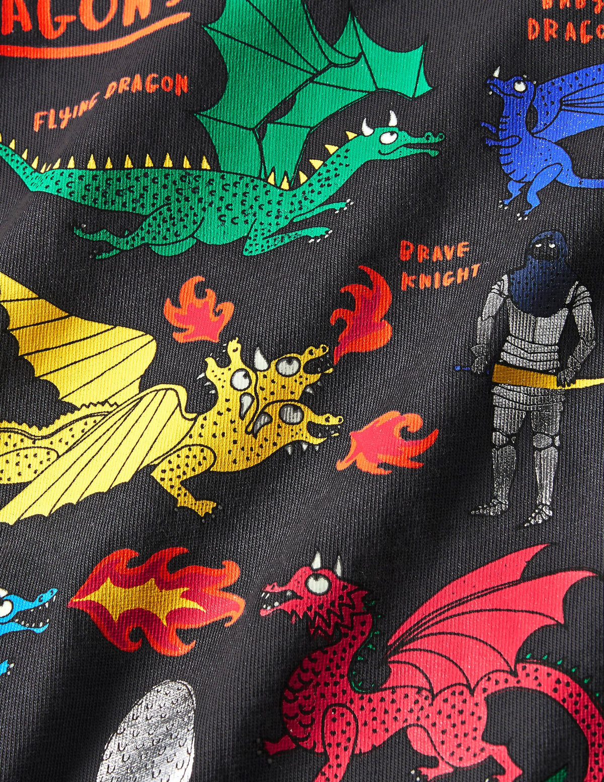 Glowing Magical T-shirt-Soot Grey Dragon Species-3
