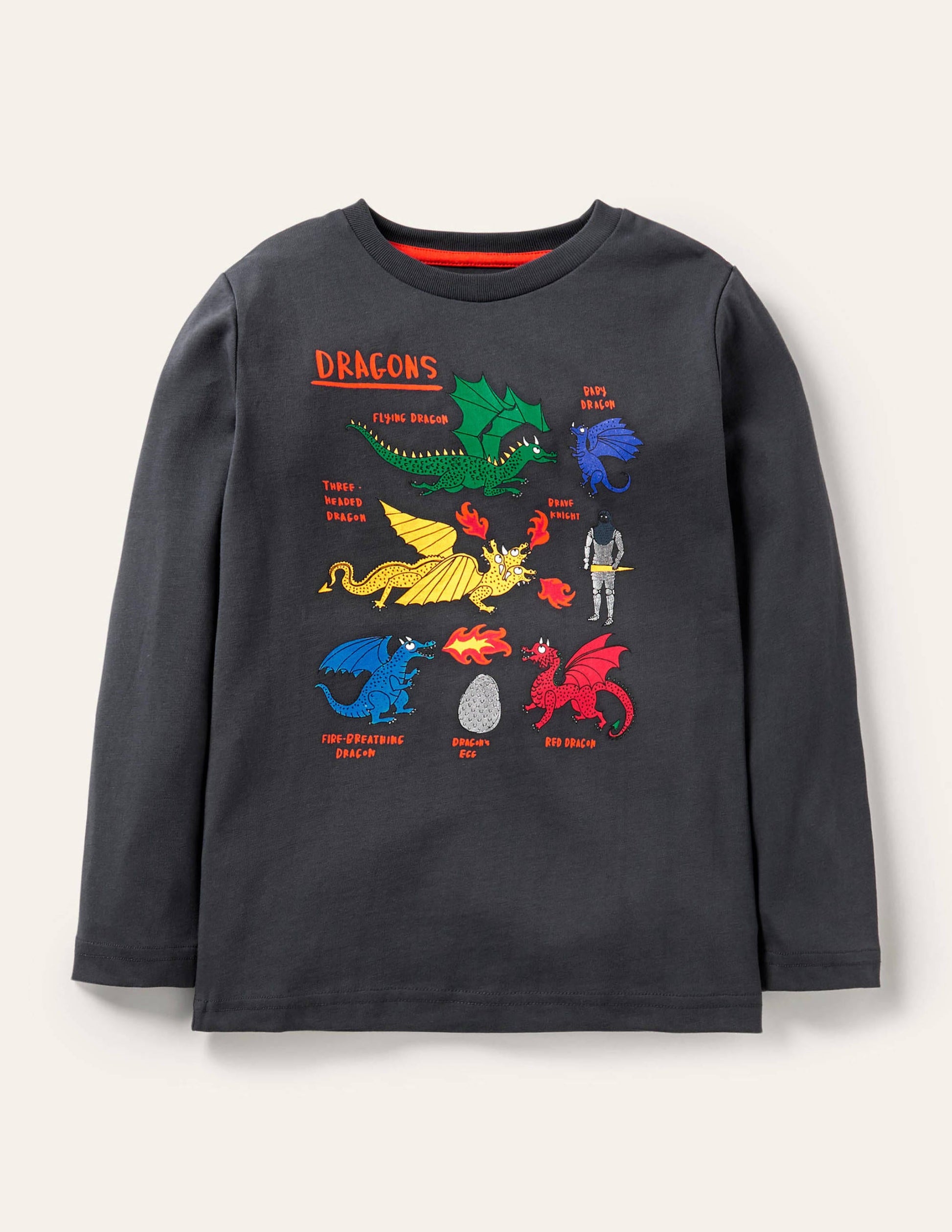 Glowing Magical T-shirt-Soot Grey Dragon Species-1
