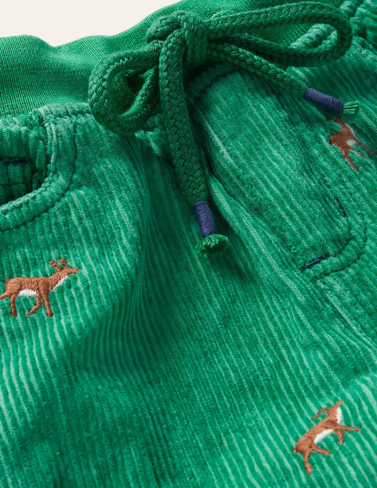 Cordhose mit kuscheligem Futter-Schottengrün, Hirsche - Image 3