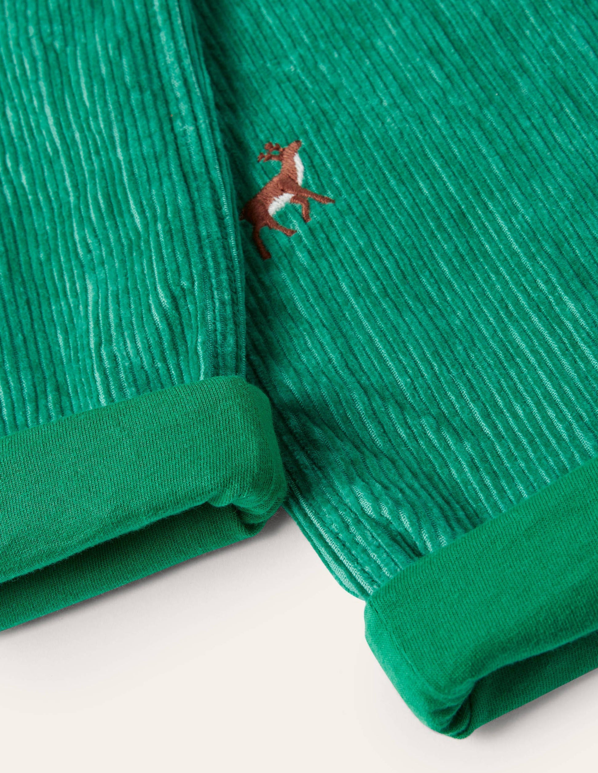 Cordhose mit kuscheligem Futter-Schottengrün, Hirsche-4
