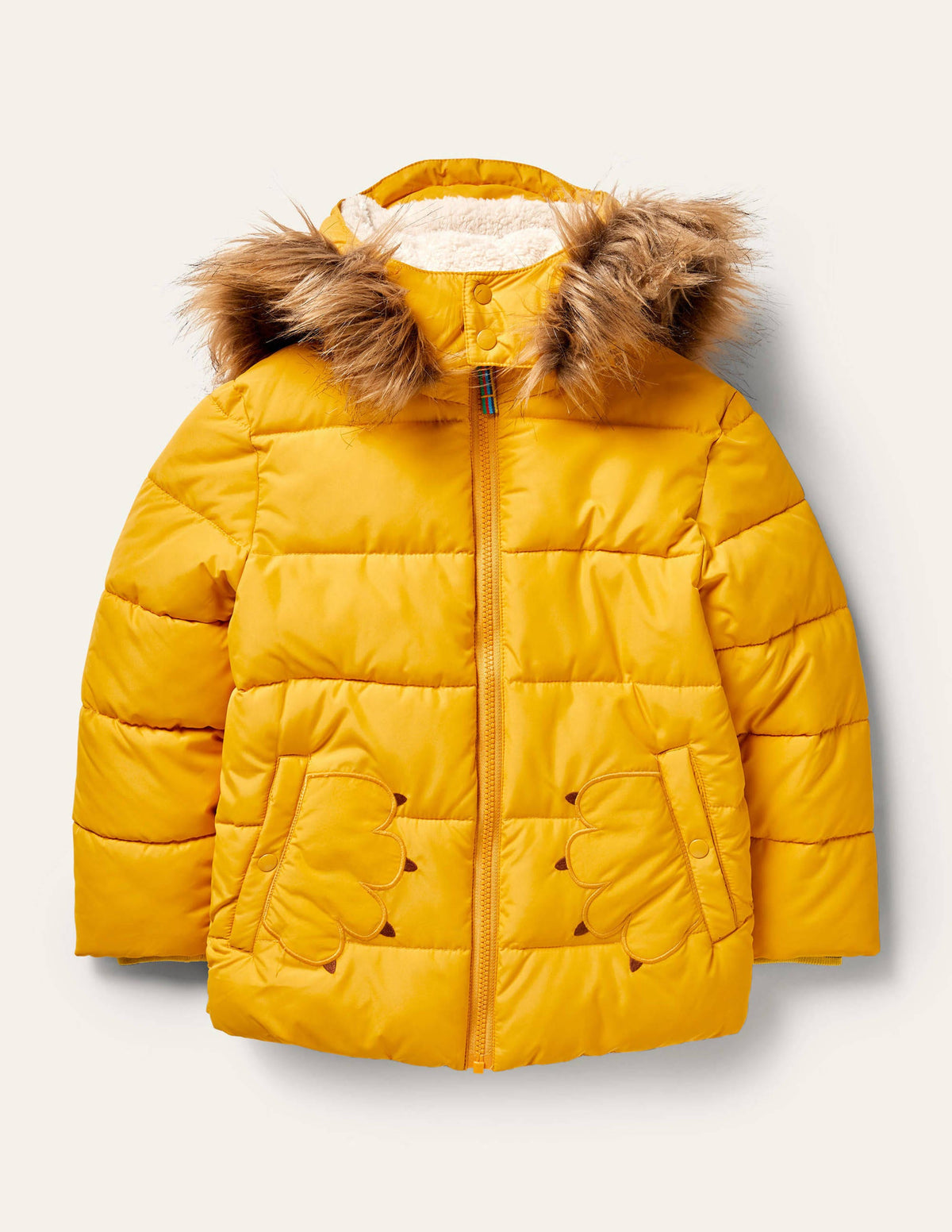 Fröhliche wattierte Löwenjacke-Honiggelb, Löwe - Image 1