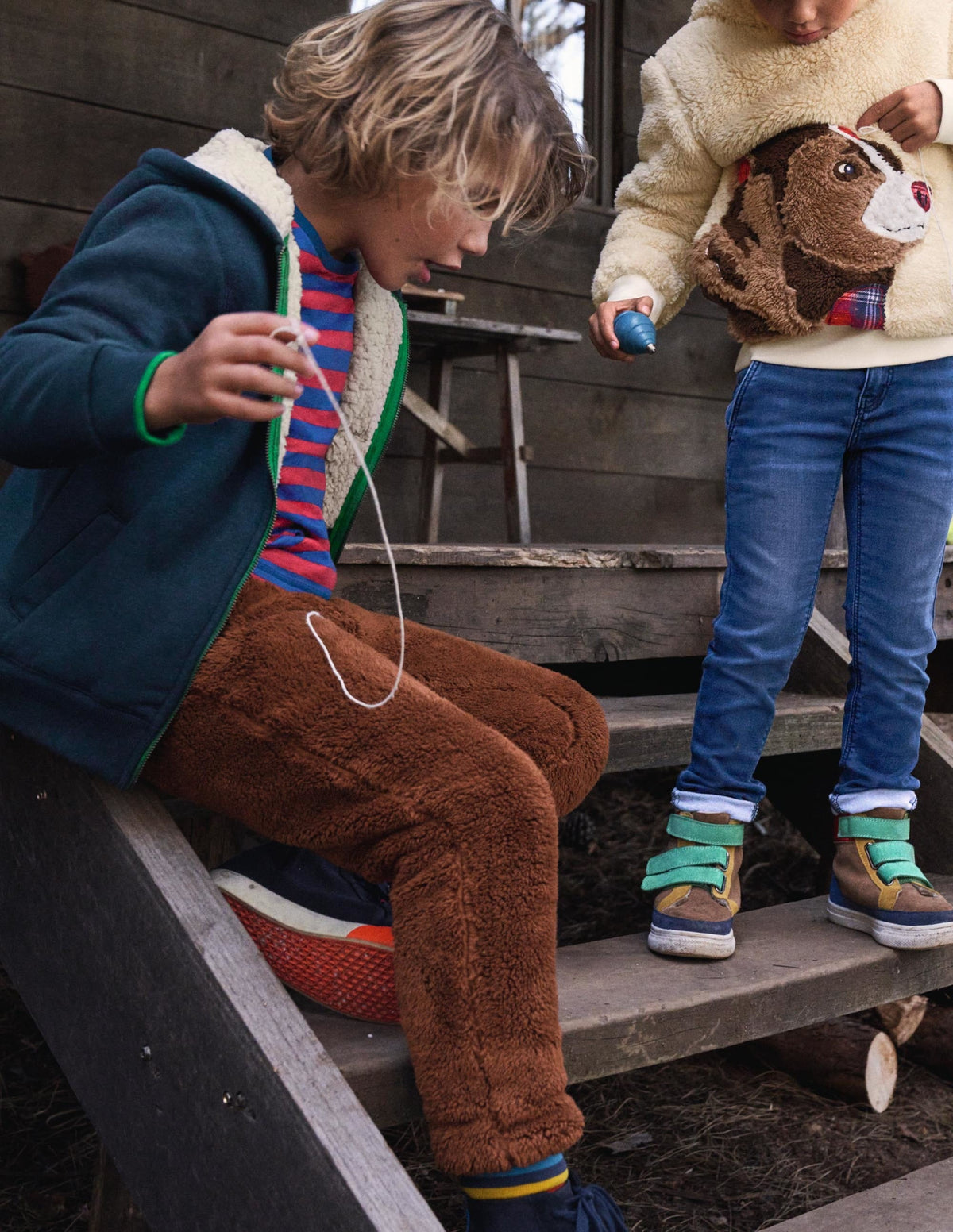 Bas de jogging cosy-Marron-4