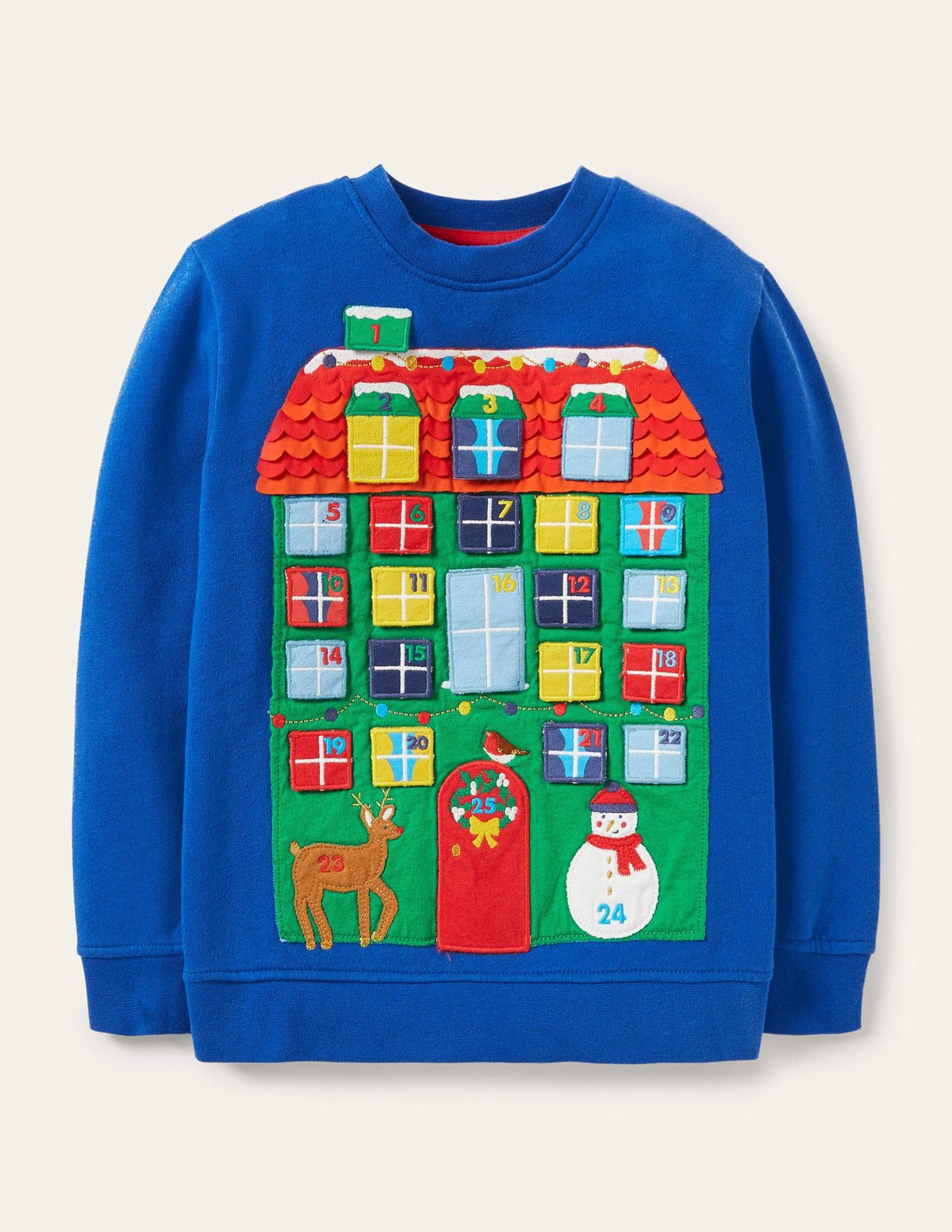 Sweatshirt mit Adventskalender-Motiv-Blitzblau - Image 1