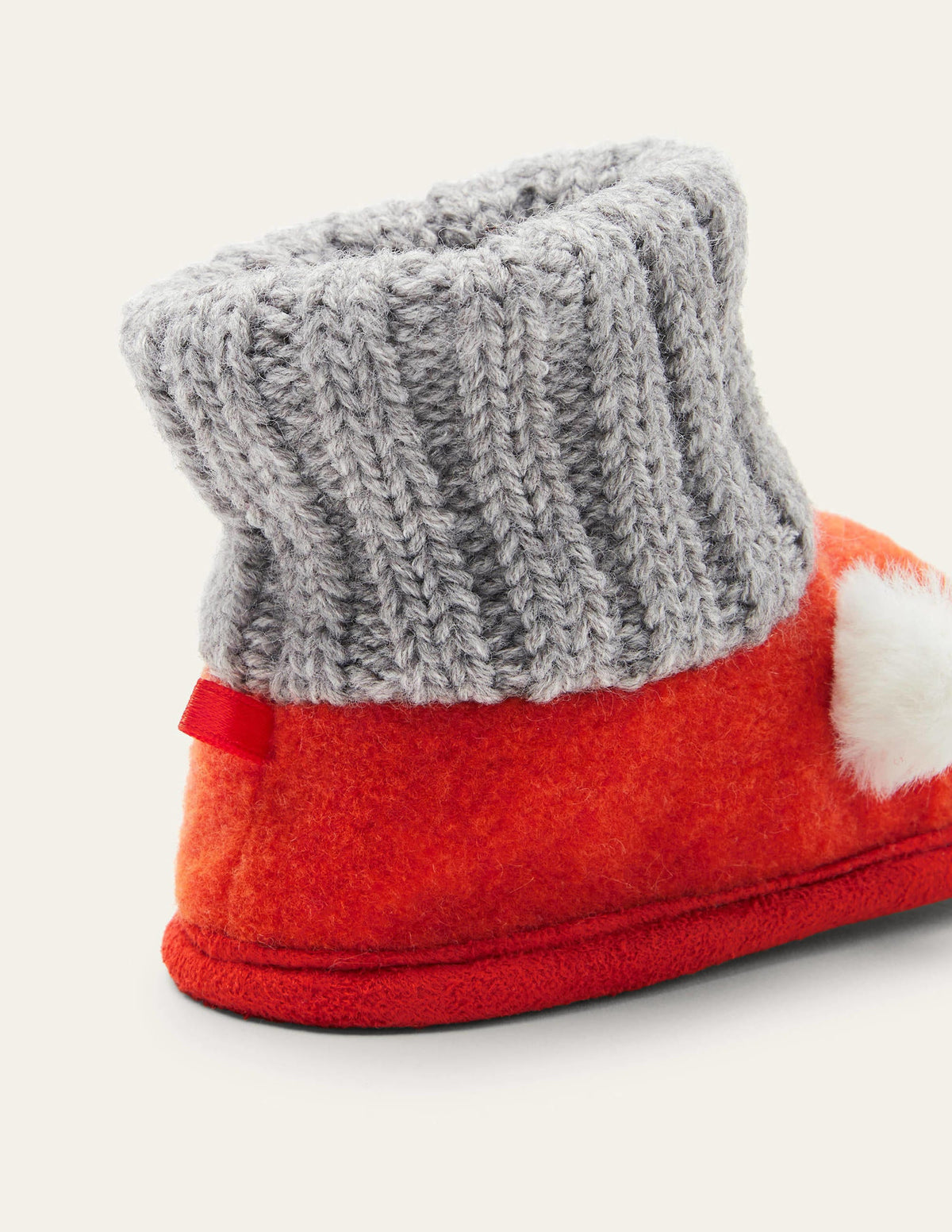 Fox Knitted Slipper Booties-Autumn Orange - Image 2