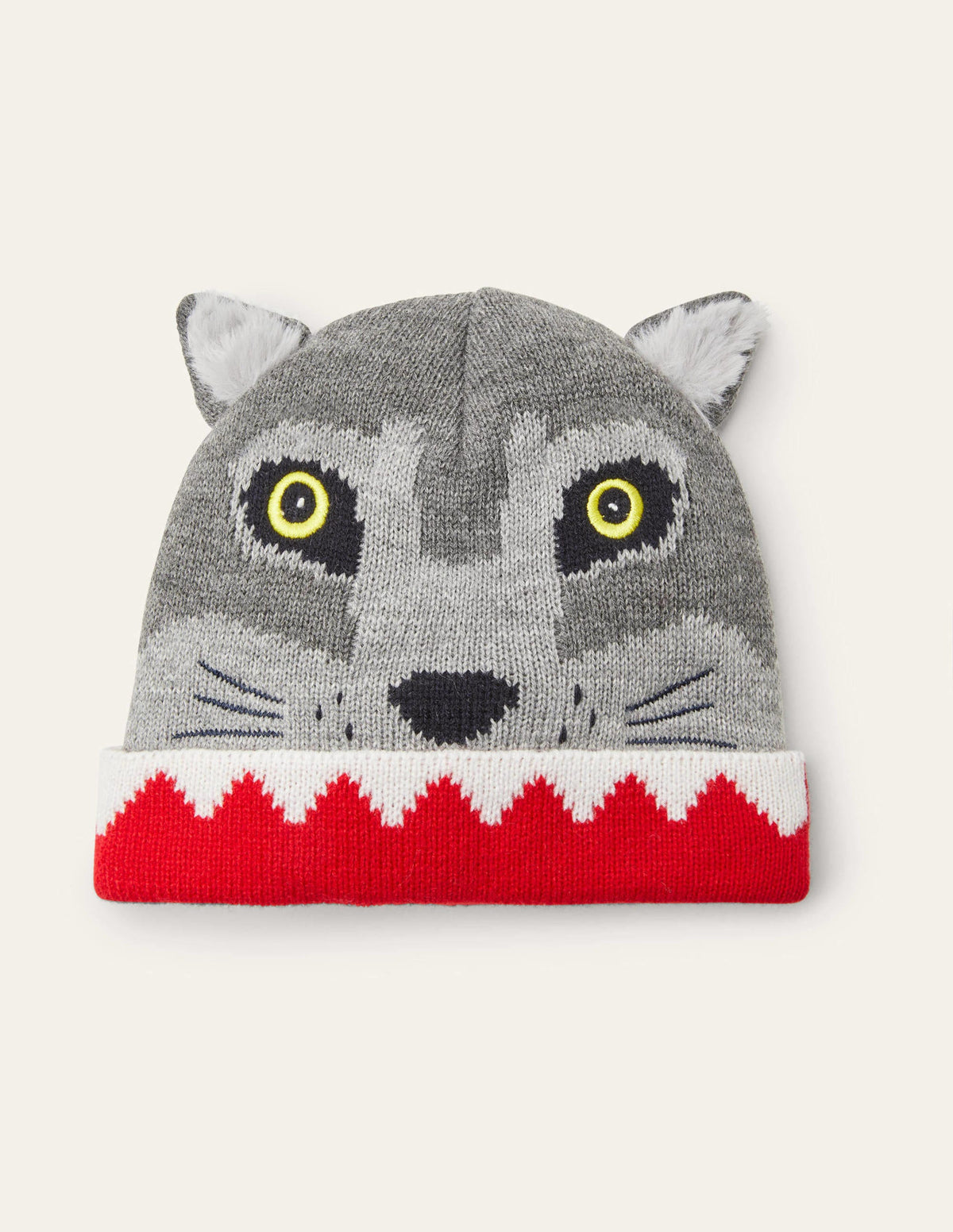 Gestrickte Wolfsmütze-Grau Meliert - Image 1