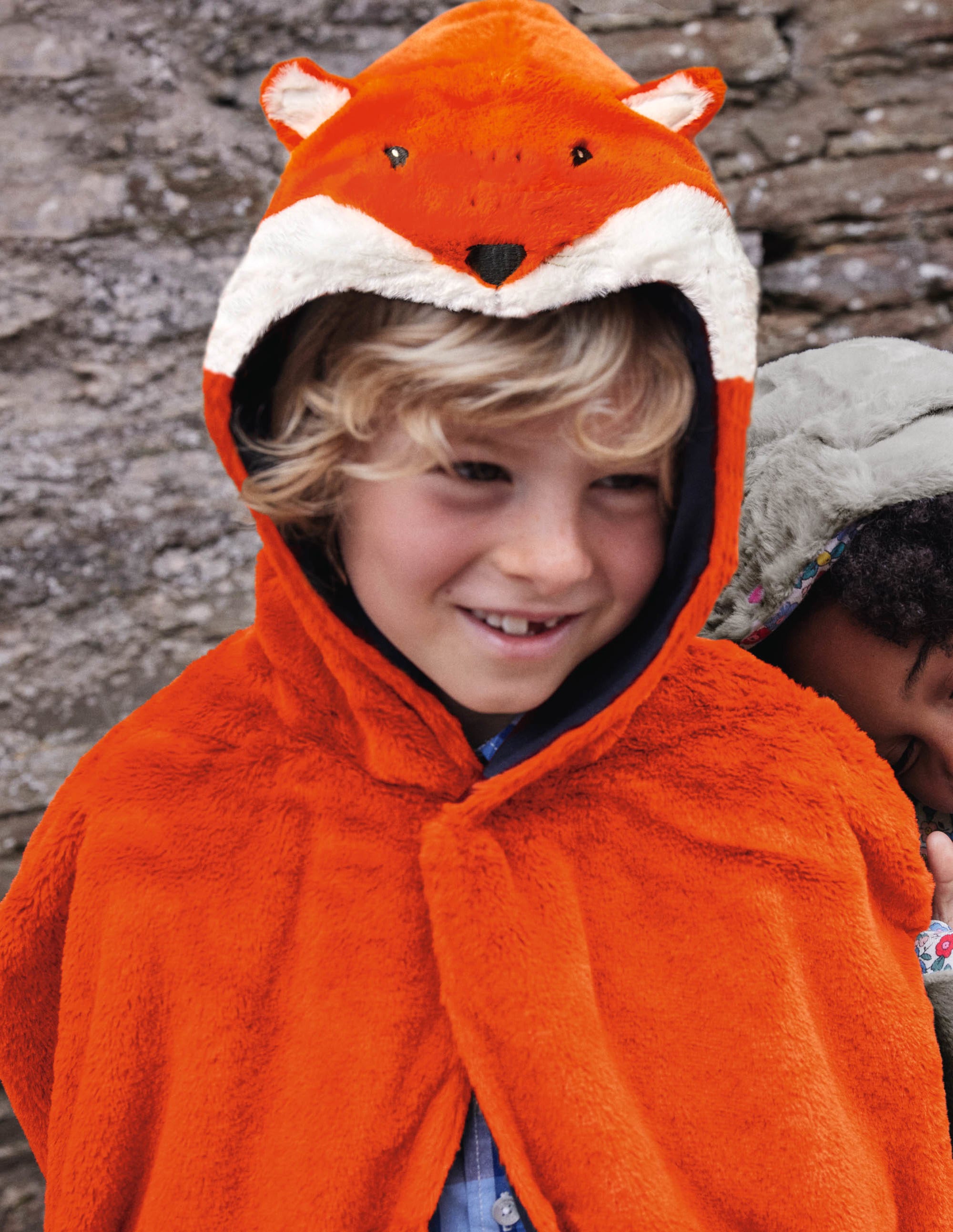 Cape aus Kunstfell zum Verkleiden-Mandarinenorange, Fuchs - Image 1