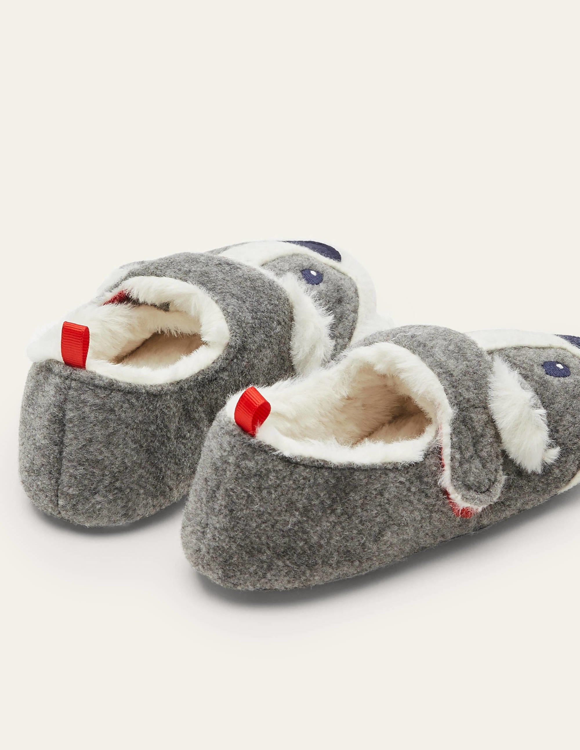 Chaussons blaireau en feutre-Gris chiné - Image 3