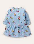 Bequemes Sweatshirt-Kleid-Winterhimmel, Schneehäschen