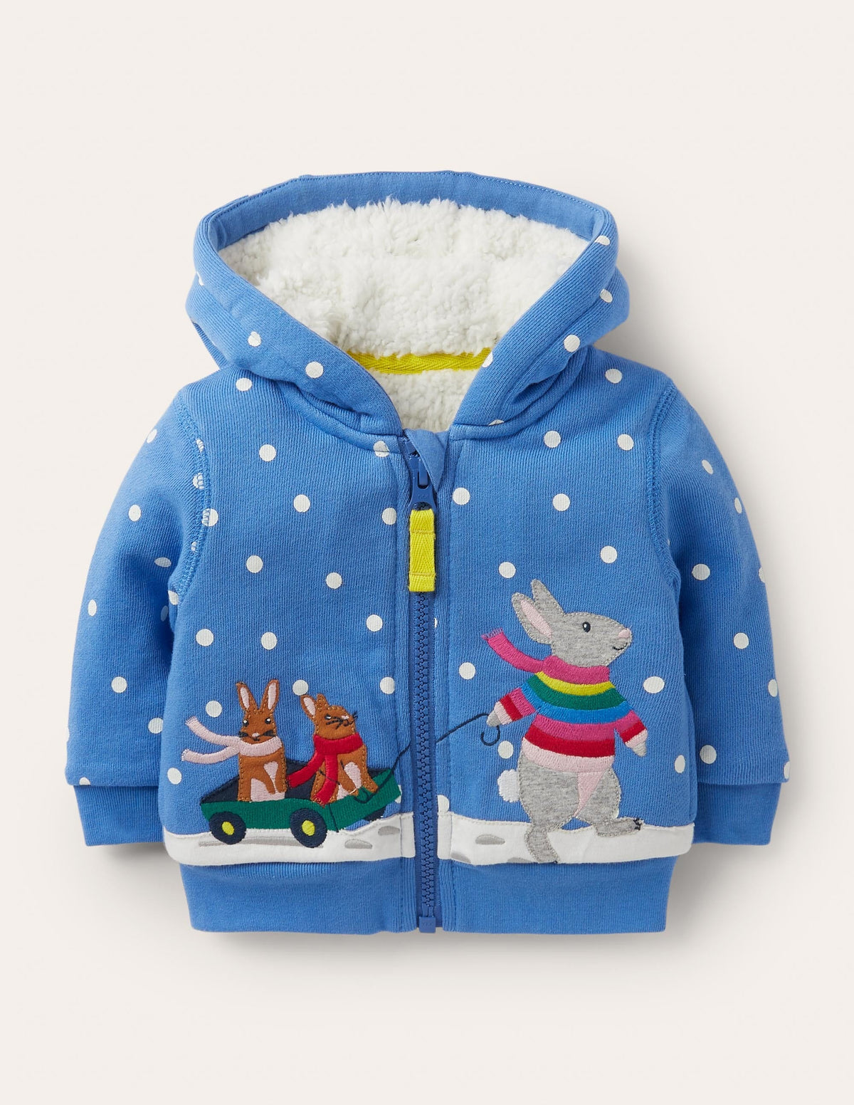 Hoodie mit kuscheligem Futter-Elisabethanisches Blau, Häschenszene - Image 1
