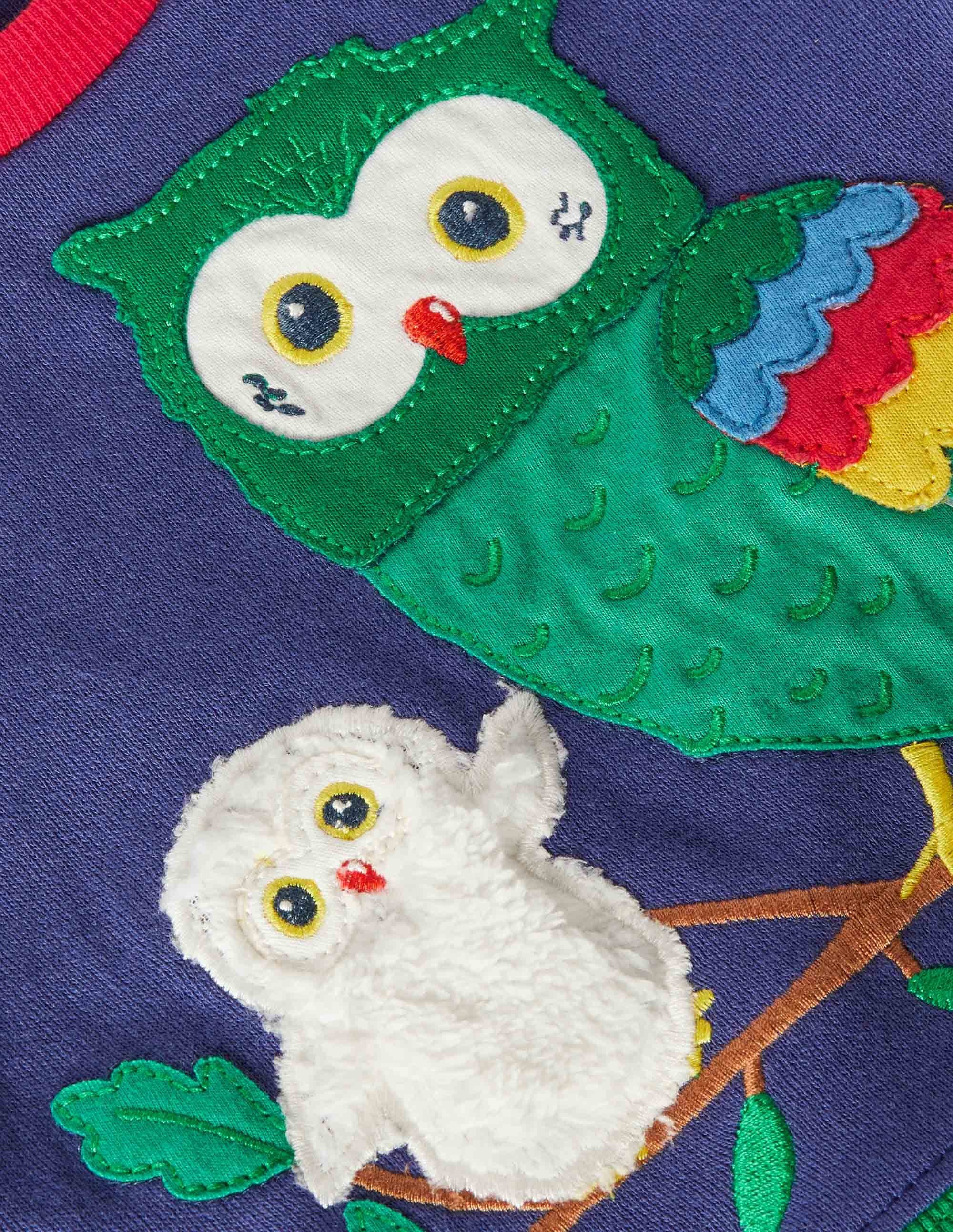 Gemütliches Sweatshirt-Segelblau, Eulen - Image 3