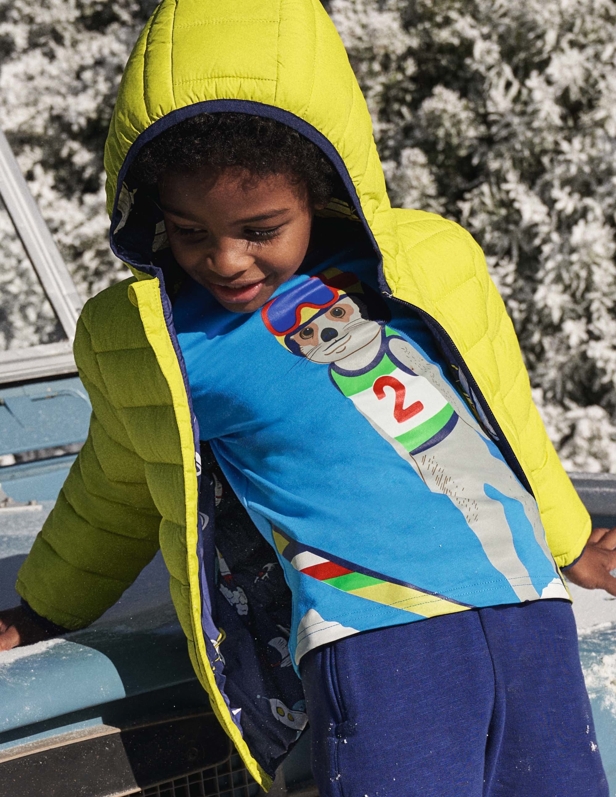Oberteil mit Wintersporttieren-Marokkoblau, Skifahrendes Erdmännchen - Image 4