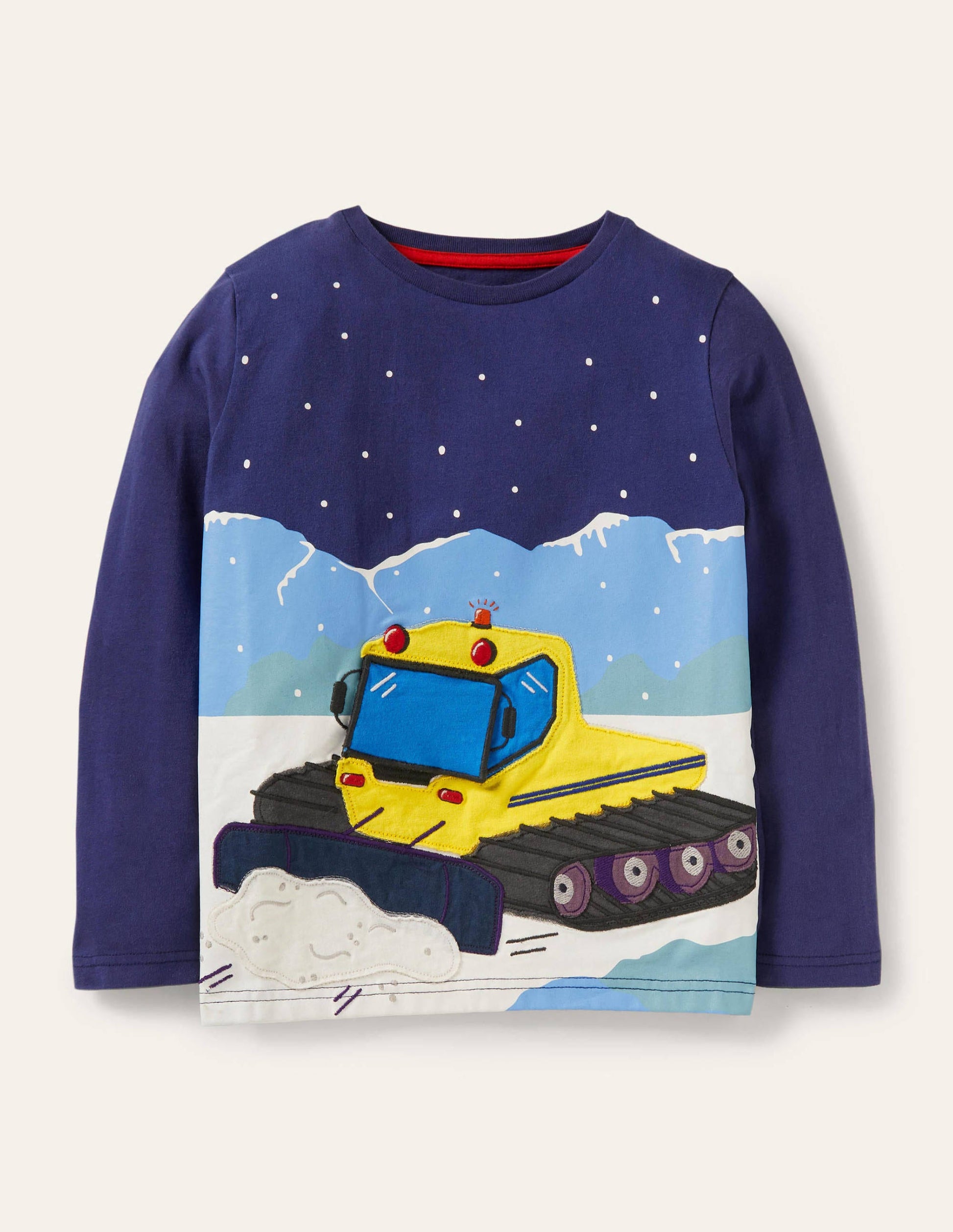 T-shirt Arctique avec rabat à soulever-Chasse-neige bleu tribord-1