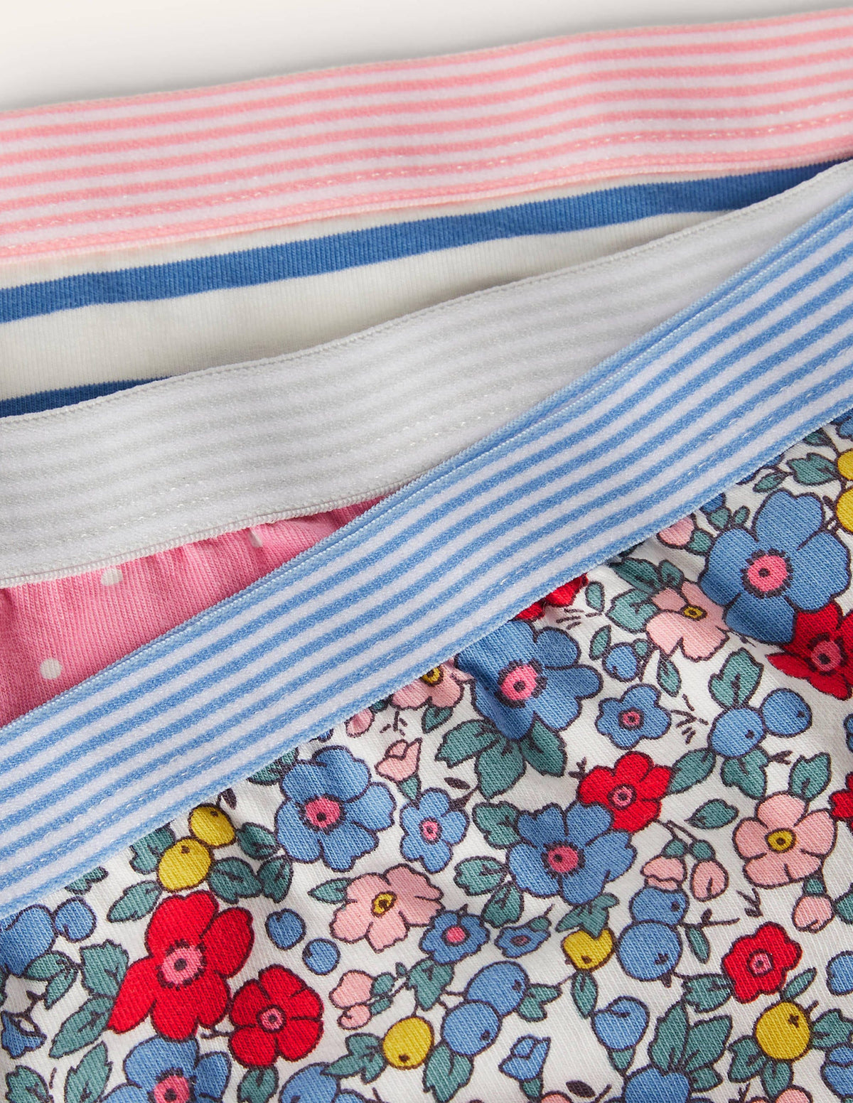 Unterhosen im 3er-Pack-Bunt, Blumenmuster/Getupft-3