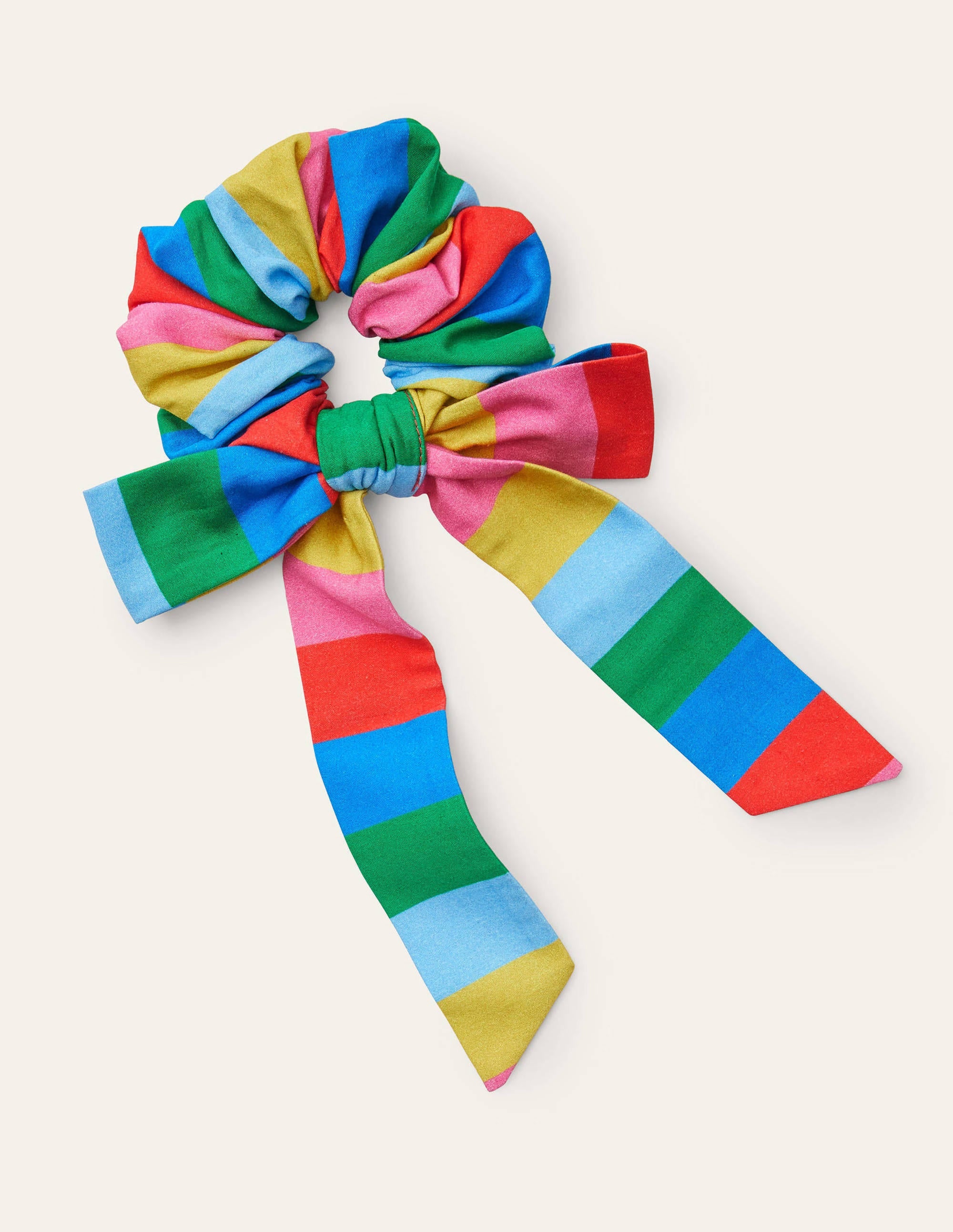 Scrunchie mit großer Schleife-Bunt, Gestreift - Image 1