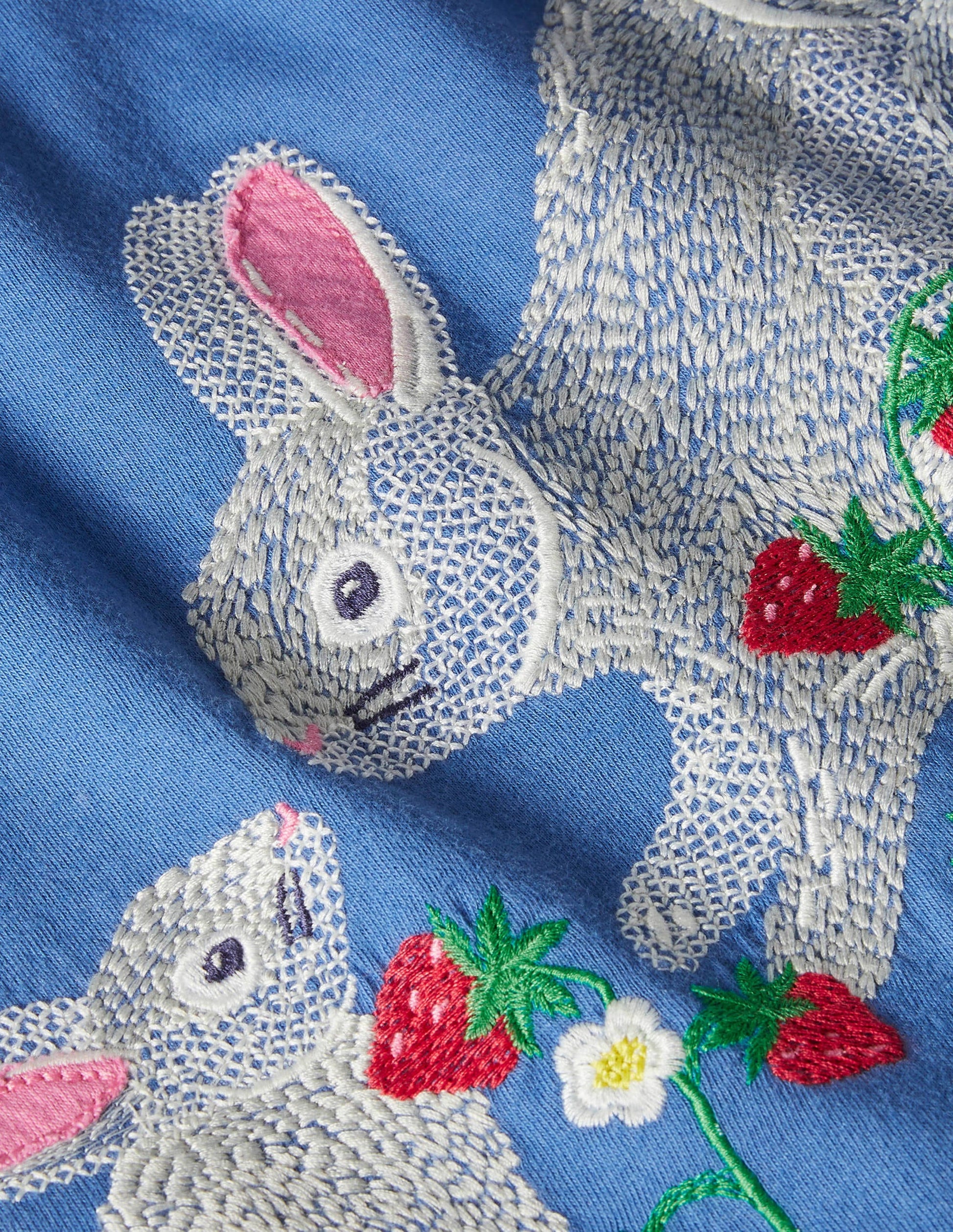 T-shirt à super surpiqûres-Lapins bleu élisabéthain-3