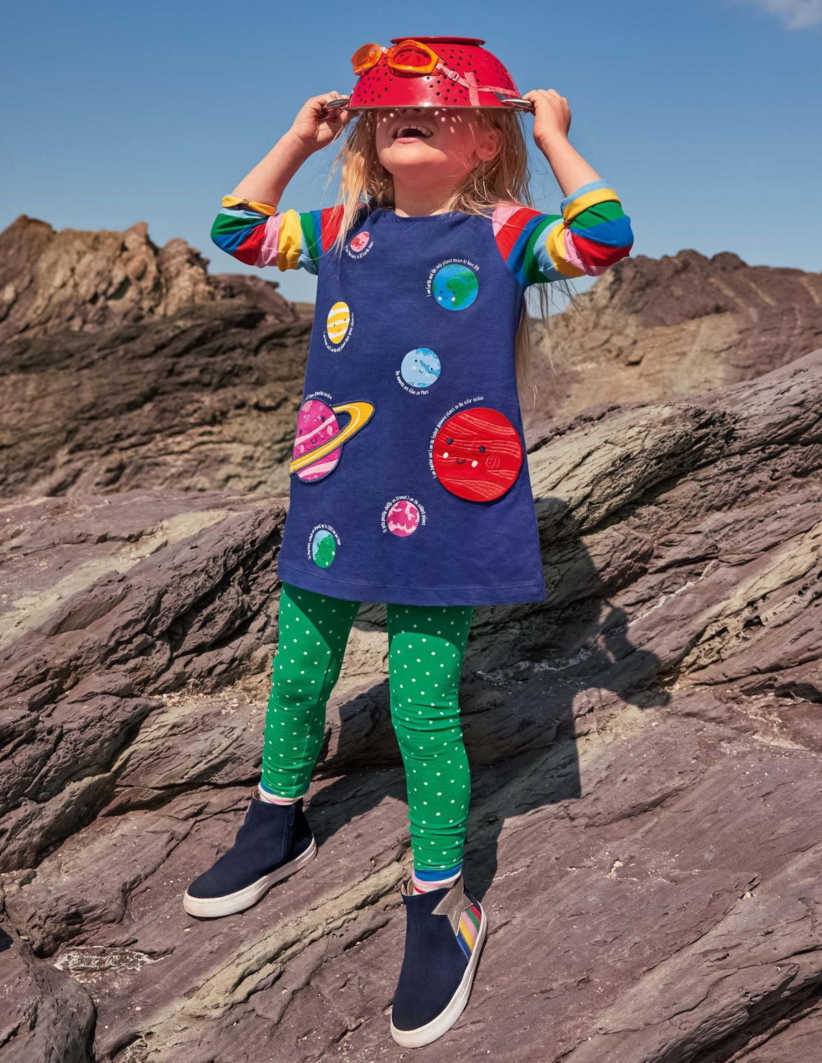 Tunika mit applizierter Tasche-Segelblau, Planeten-4