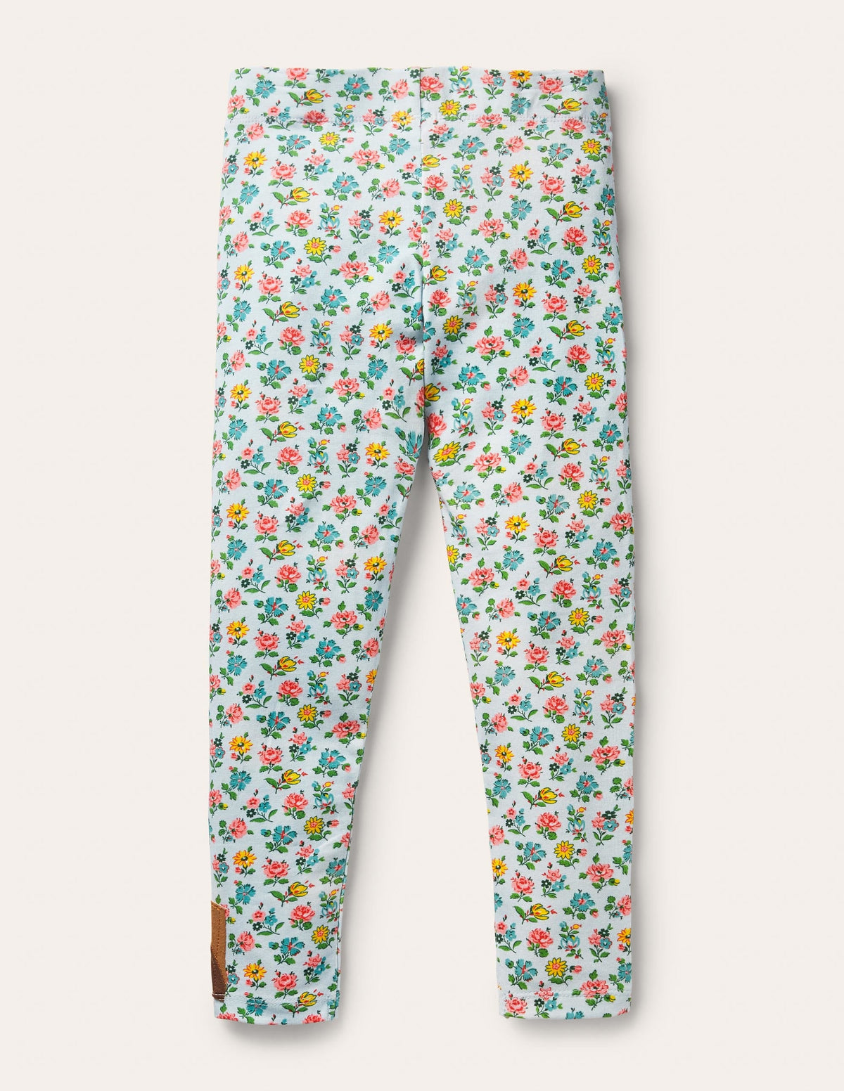 Fröhliche Leggings mit Applikation-Provence-Blau, Blumenmuster/Meerschweinchen-2