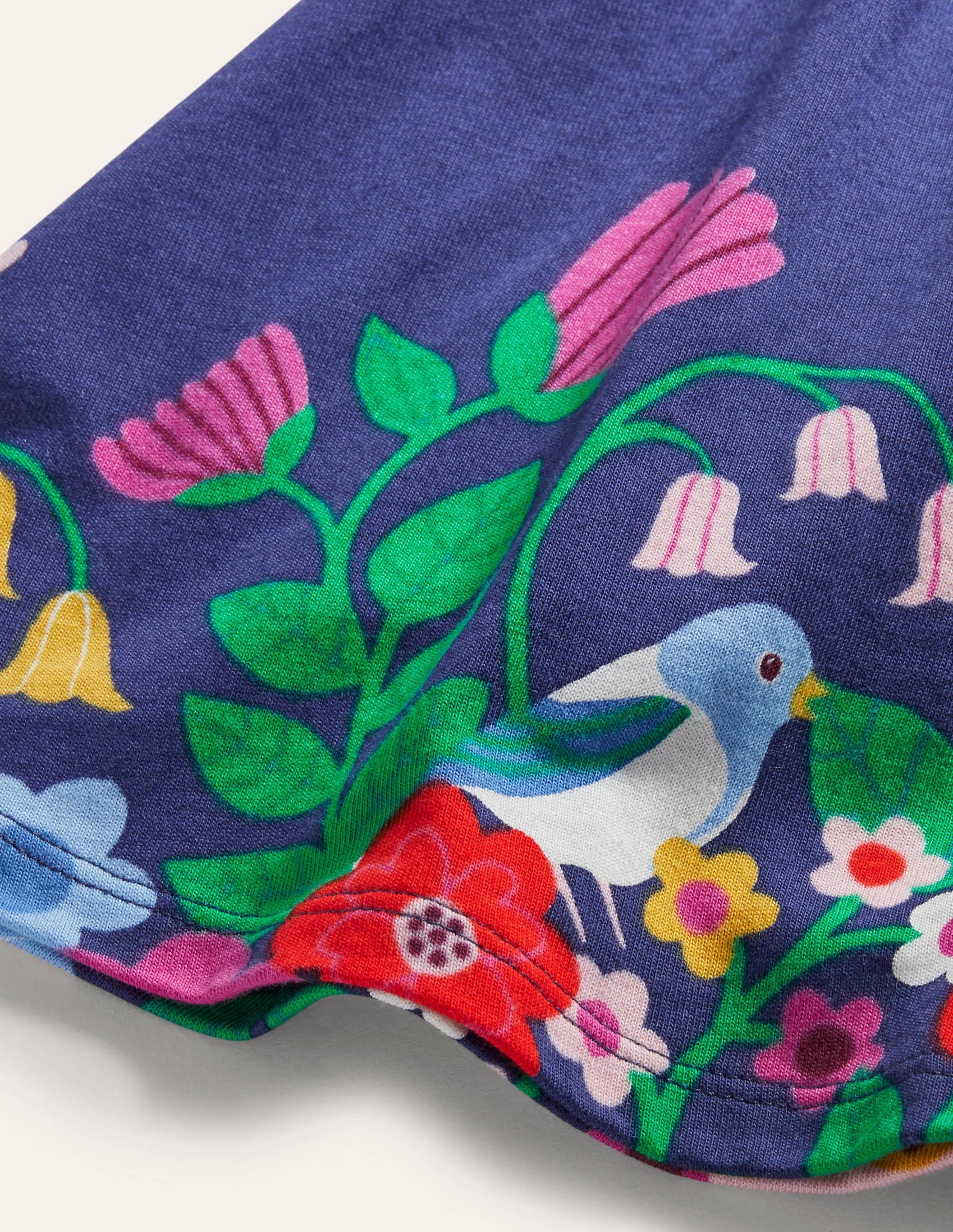 Jupe-short en jersey-Oiseaux du jardin multi - Image 3