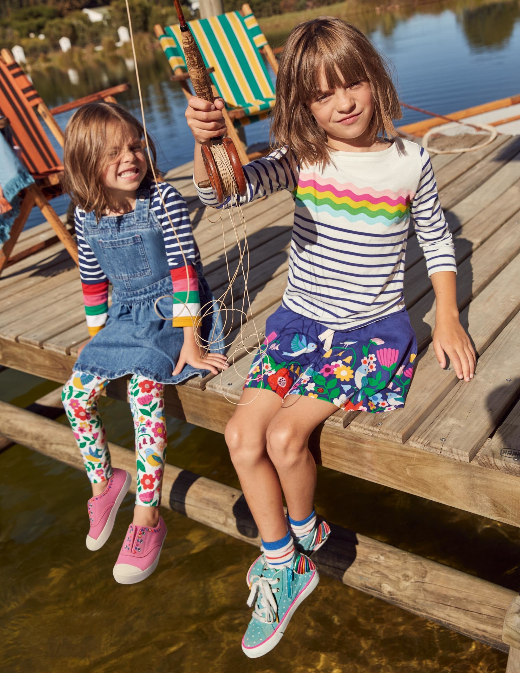 Jupe-short en jersey-Oiseaux du jardin multi - Image 5