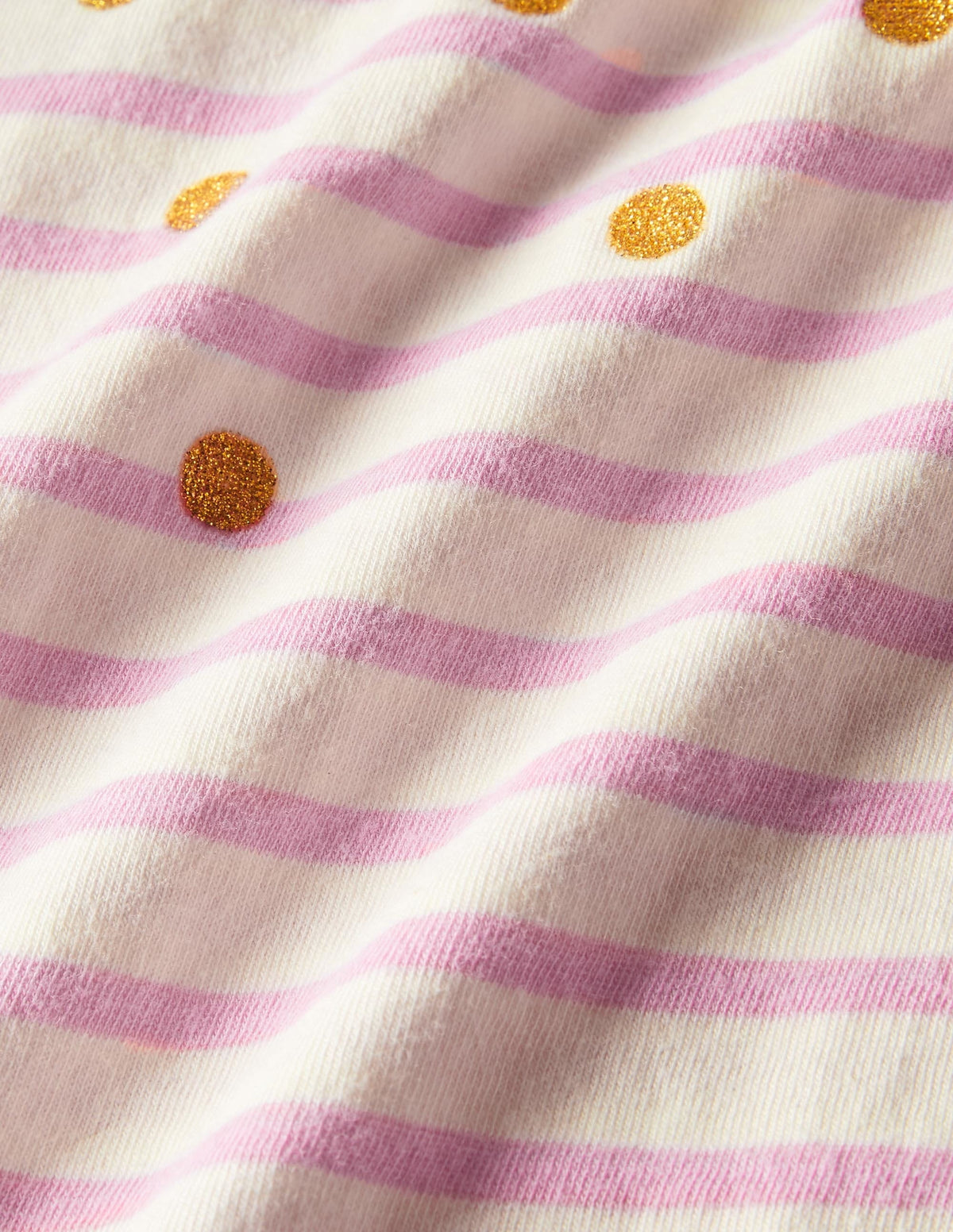 Marinière fun-Pois dorés ivoire/lilas - Image 3