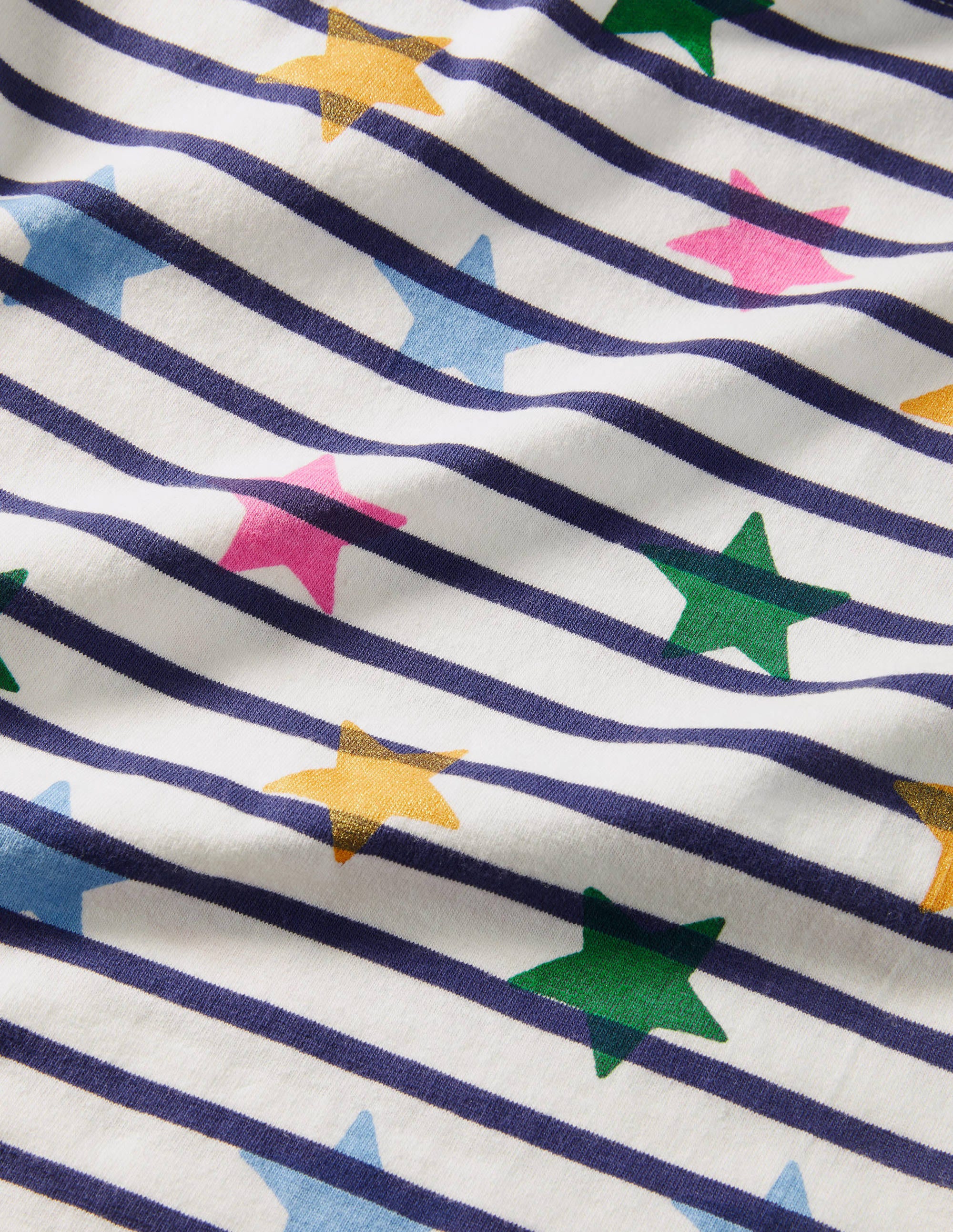 Marinière fun-Étoiles multi ivoire/bleu marine - Image 3