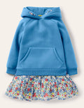 Robe à capuche tissée cosy-Motif floral fleur de pommier multi