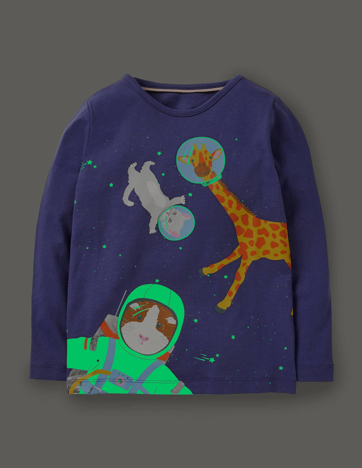 T-shirt à logo phosphorescent-Animaux de l'espace bleu tribord - Image 4
