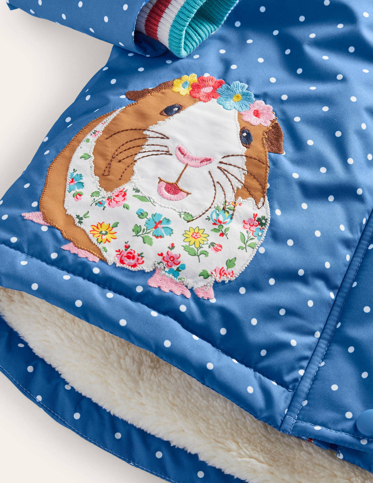 Anorak mit Sherpa-Futter-Elisabethanisches Blau, Meerschweinchen-3