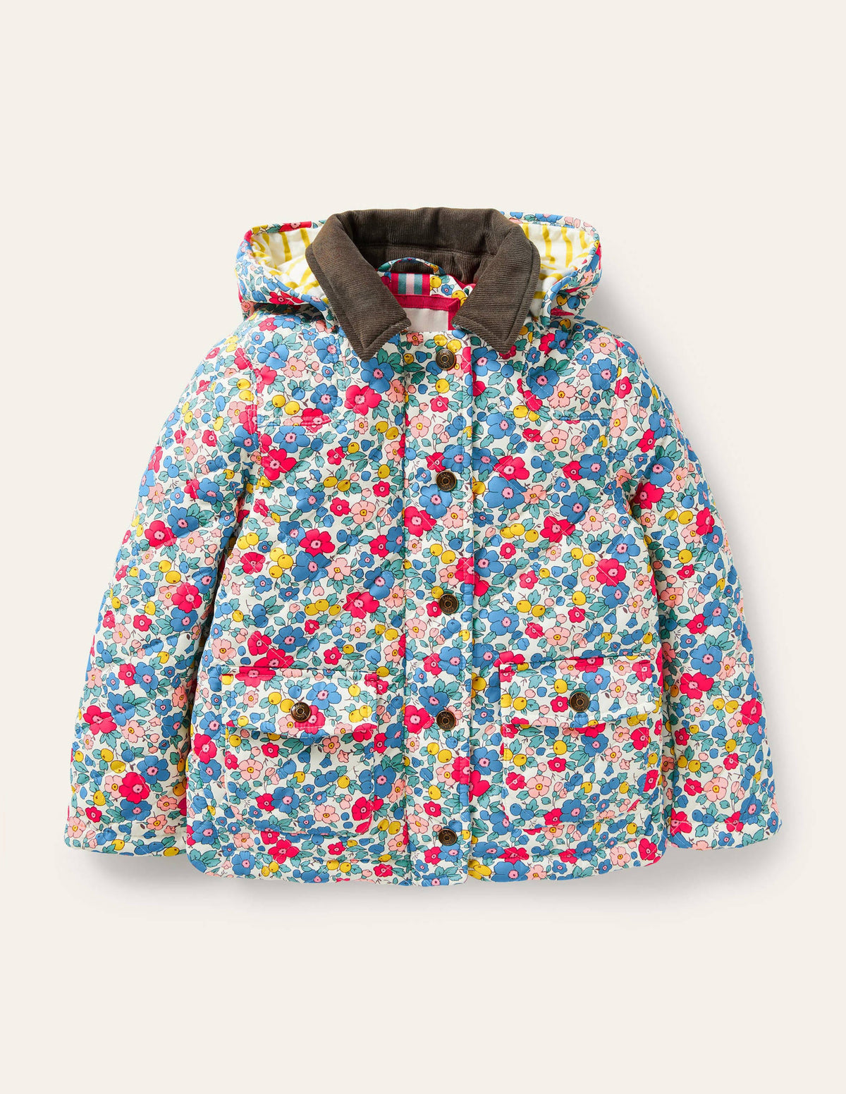 Gesteppte Jacke-Bunt, Apfelblüten-1