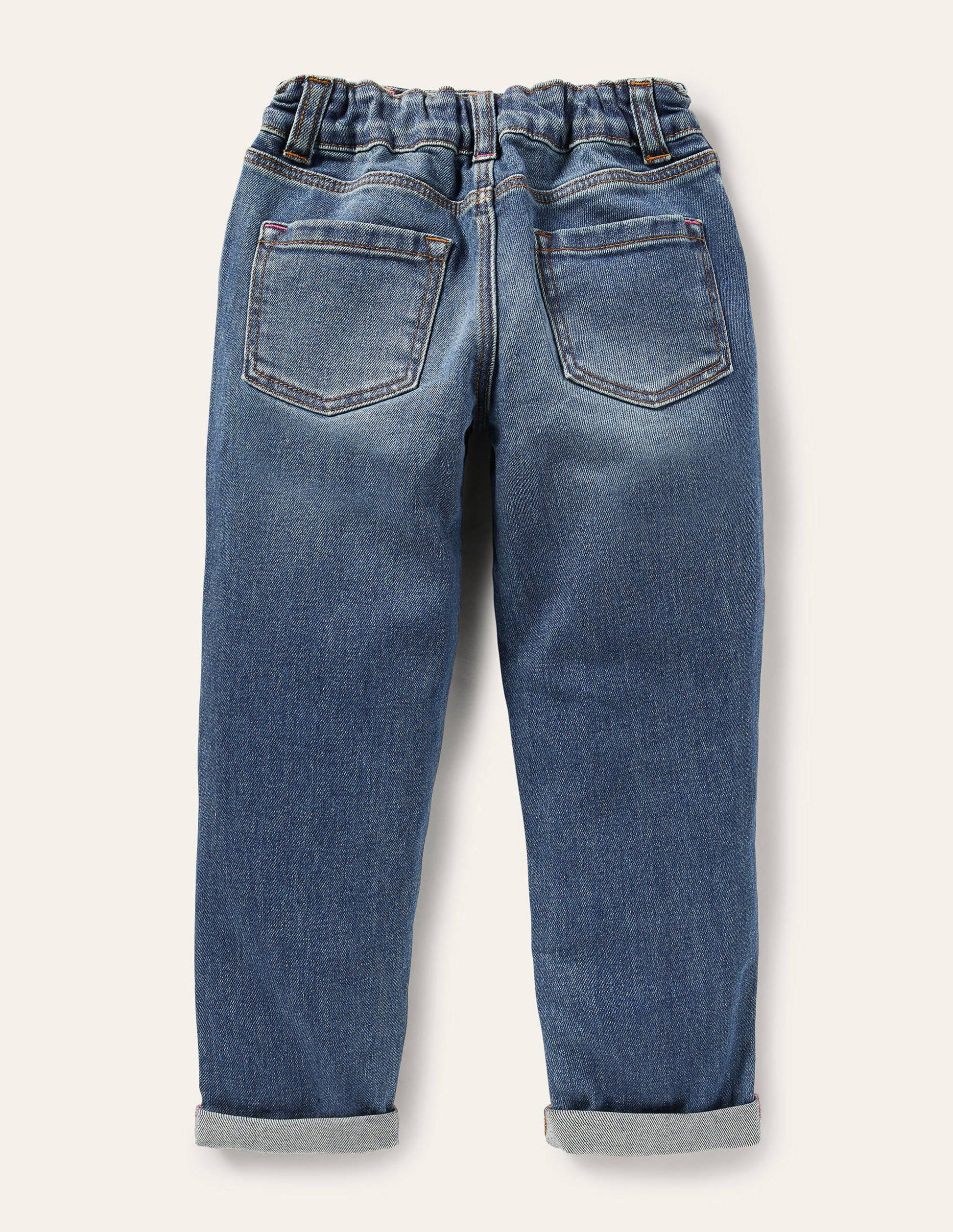 Girlfriend-Jeans-Mittleres Vintageblau, Denim-2