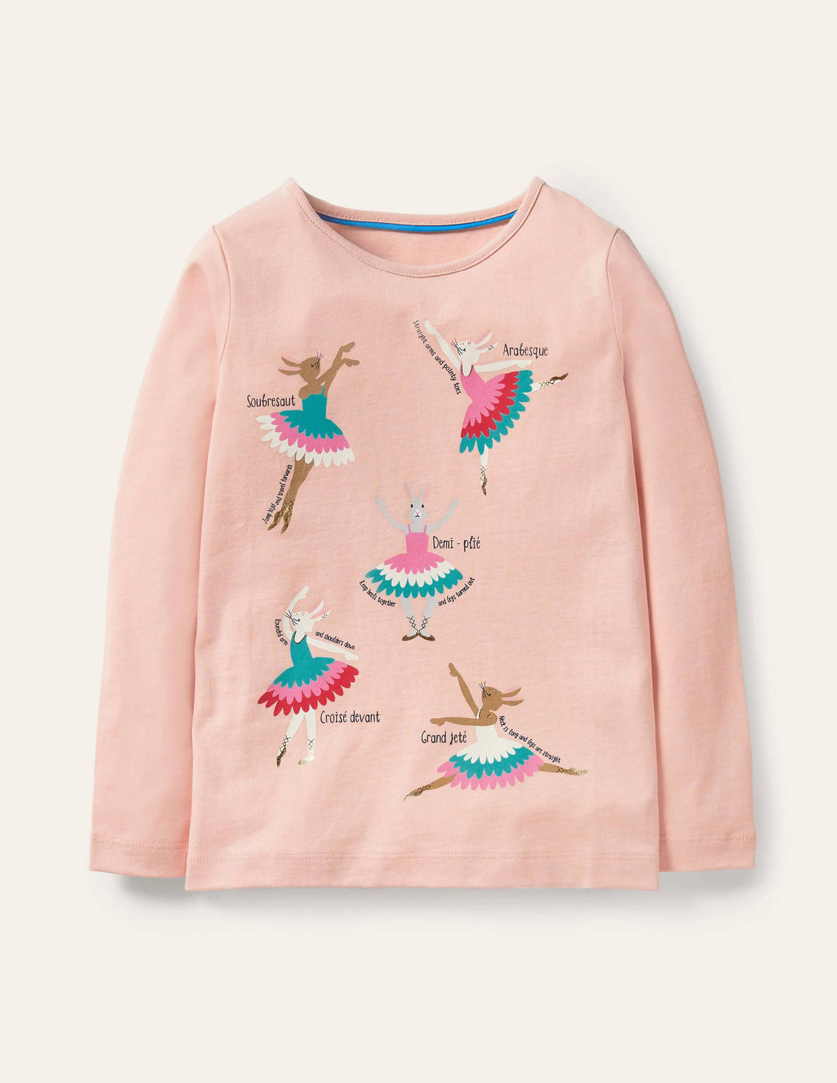 T-Shirt mit lustigen Fakten-Provence-Altrosa, Ballerinas - Image 1