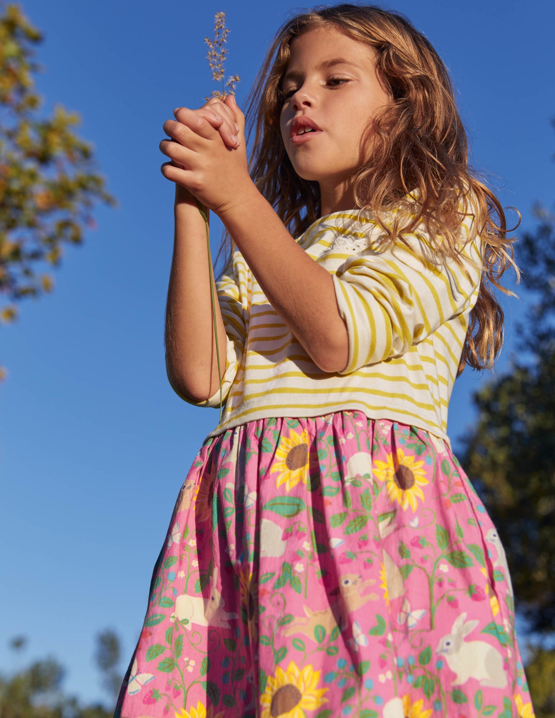 Kleid mit Mustermix-Hellrosa, Beerenmuster-4