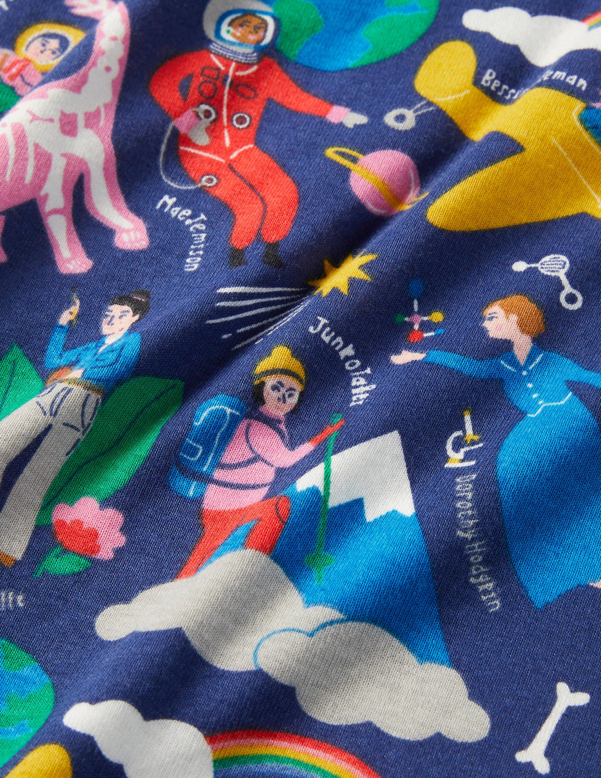 Langer Schlafanzug mit anliegender Passform-Segelblau, When I Grow Up-3