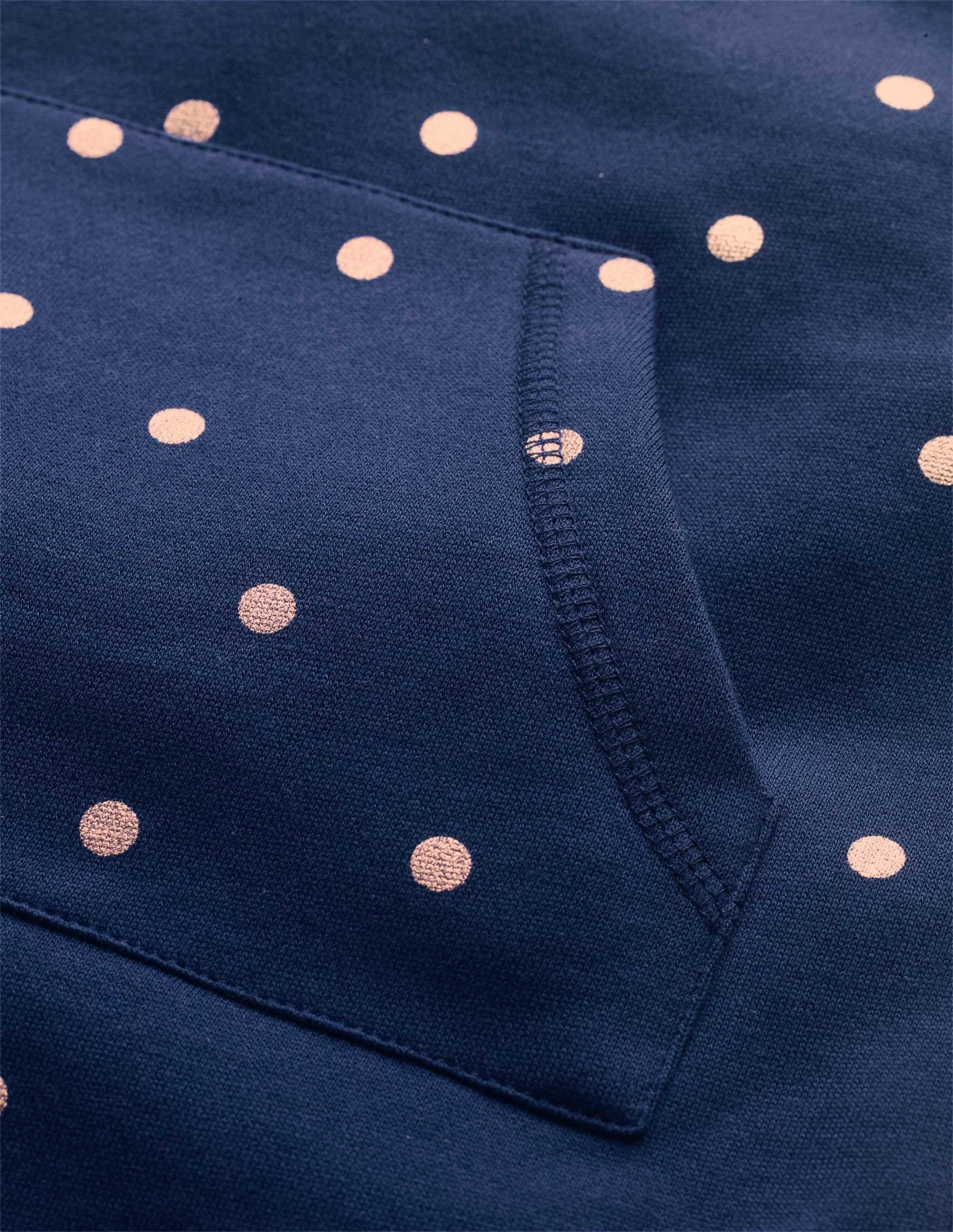 Printed Sweatshirt Tunic-College Navy Foil Spot-3