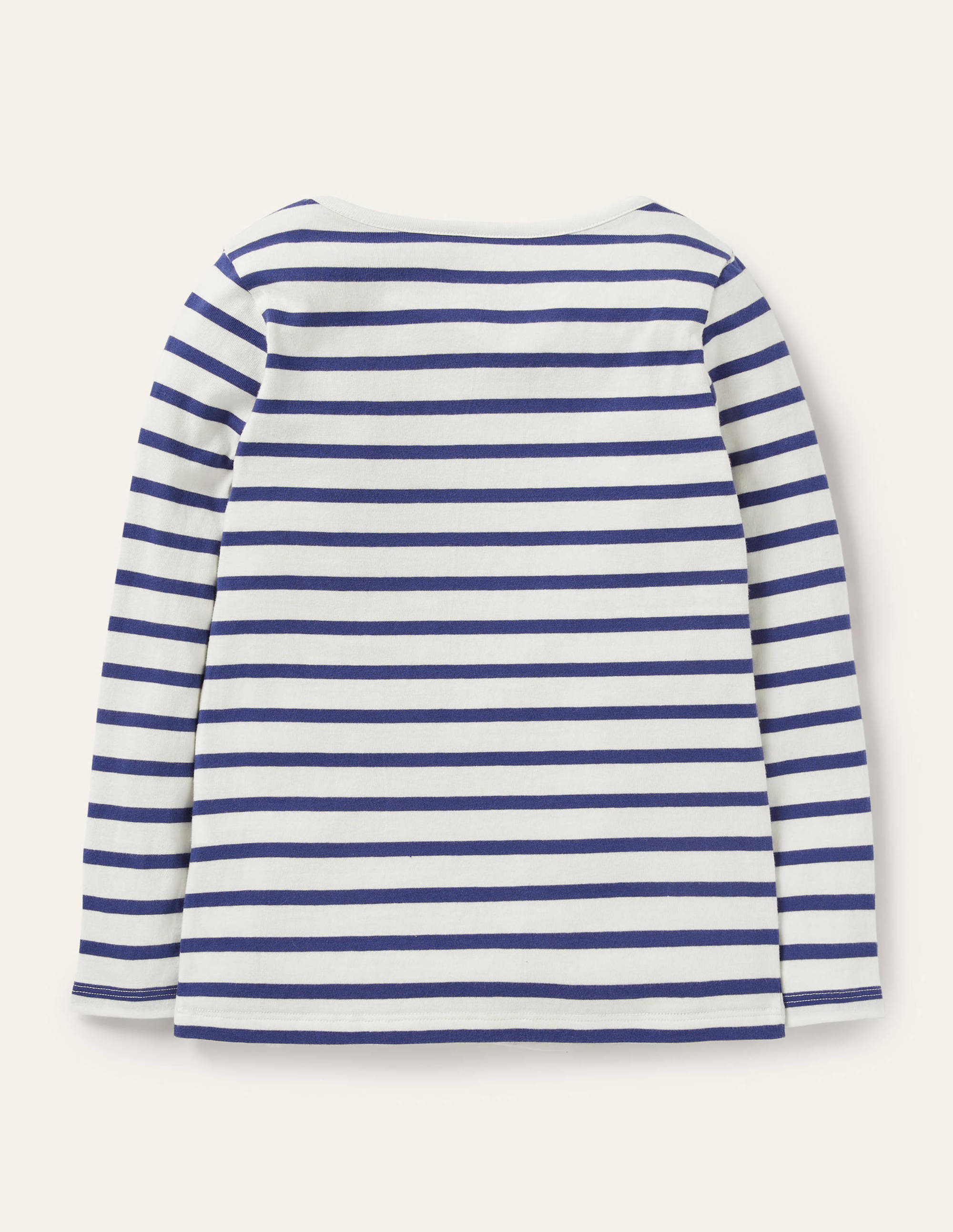 Flatter-T-Shirt-Naturweiß/Navy, Schmetterlinge - Image 2