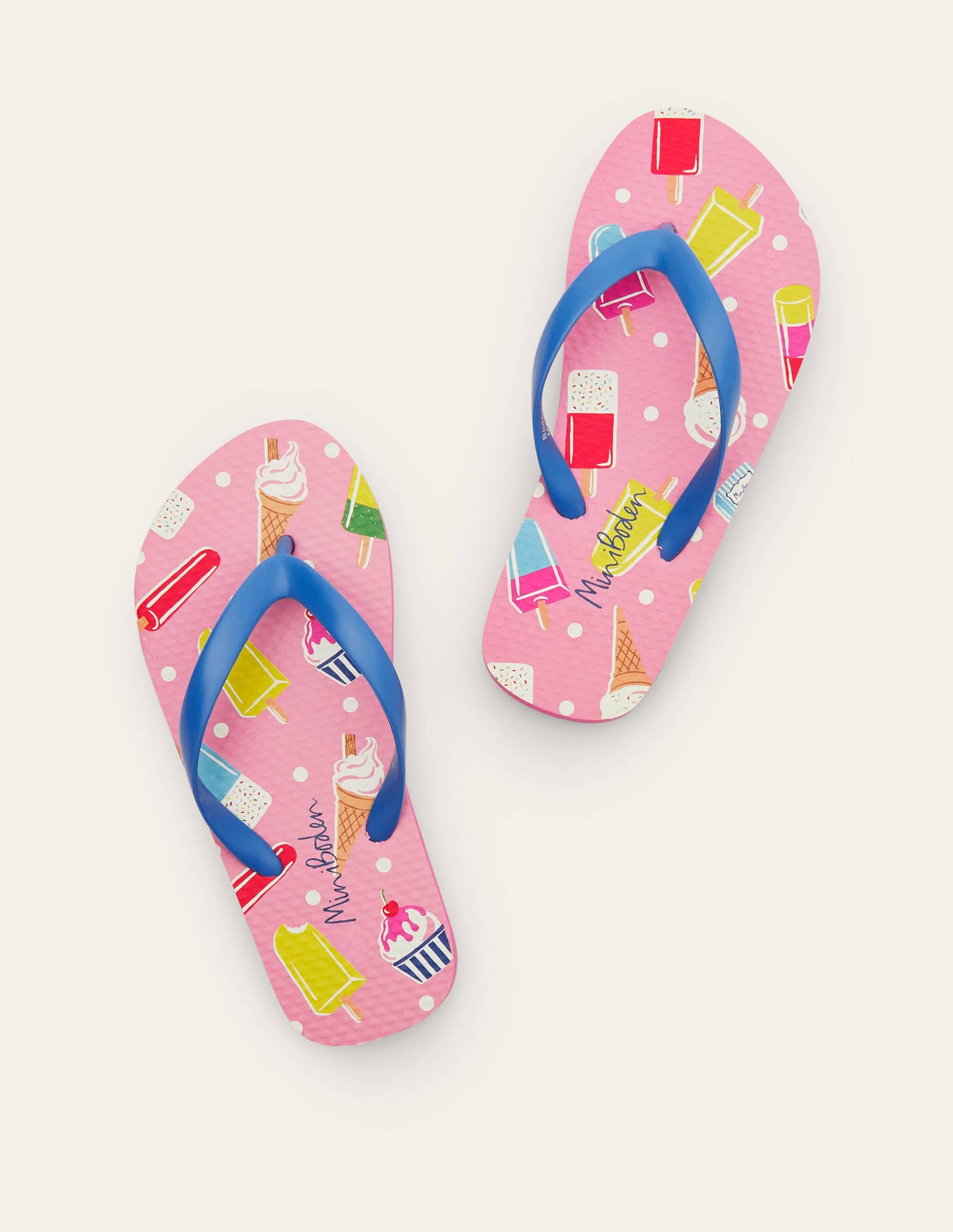 Fröhliche gemusterte Flip-Flops-Bunt, Eiscreme - Image 1