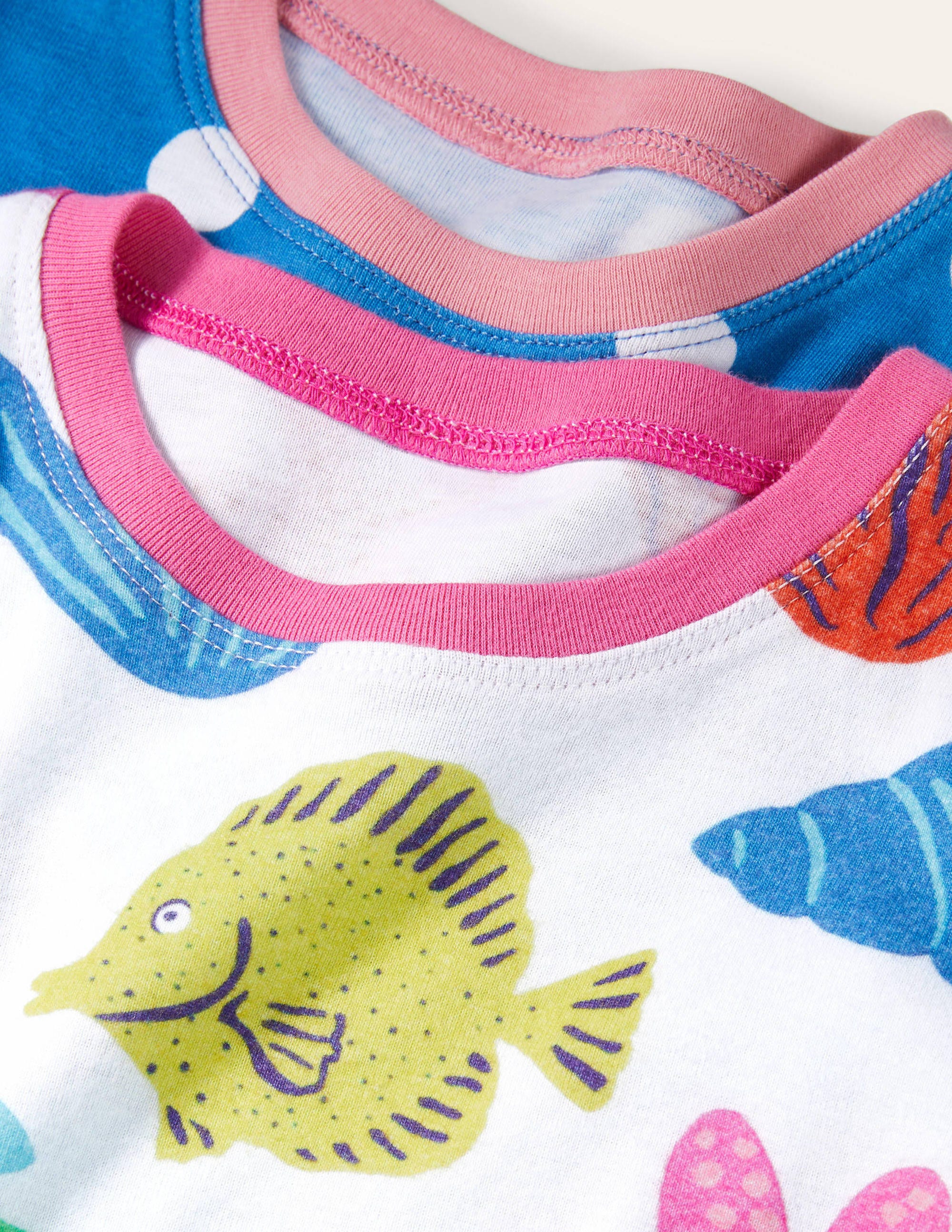 Twin Pack Snug Short Pyjamas-Multi Giant Fish Friends - Image 3