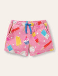 Frottee-Shorts-Hellrosa, Eiscreme/Getupft