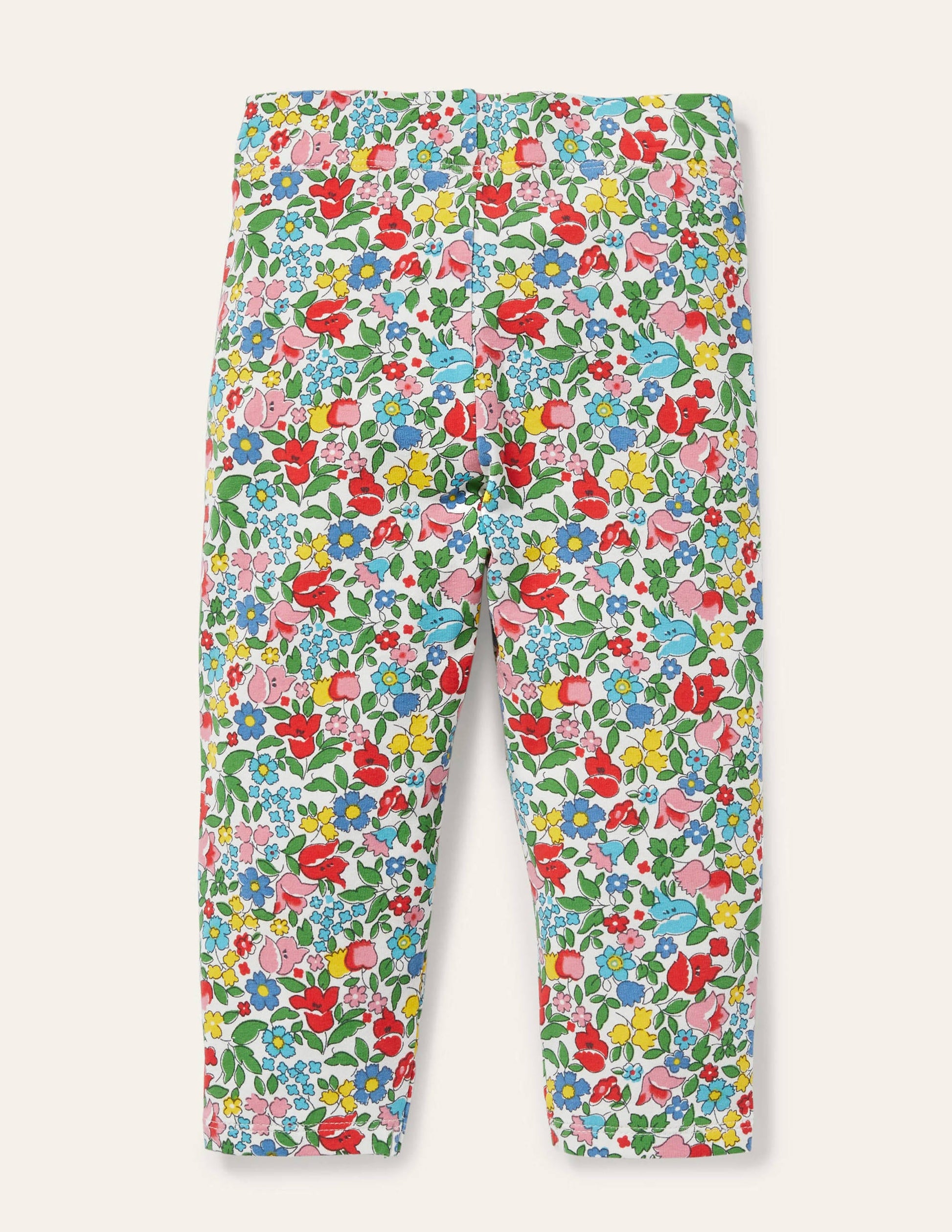 Fröhliche 7/8-Leggings-Bunt, Filigranes Vintage-Blumenmuster-2