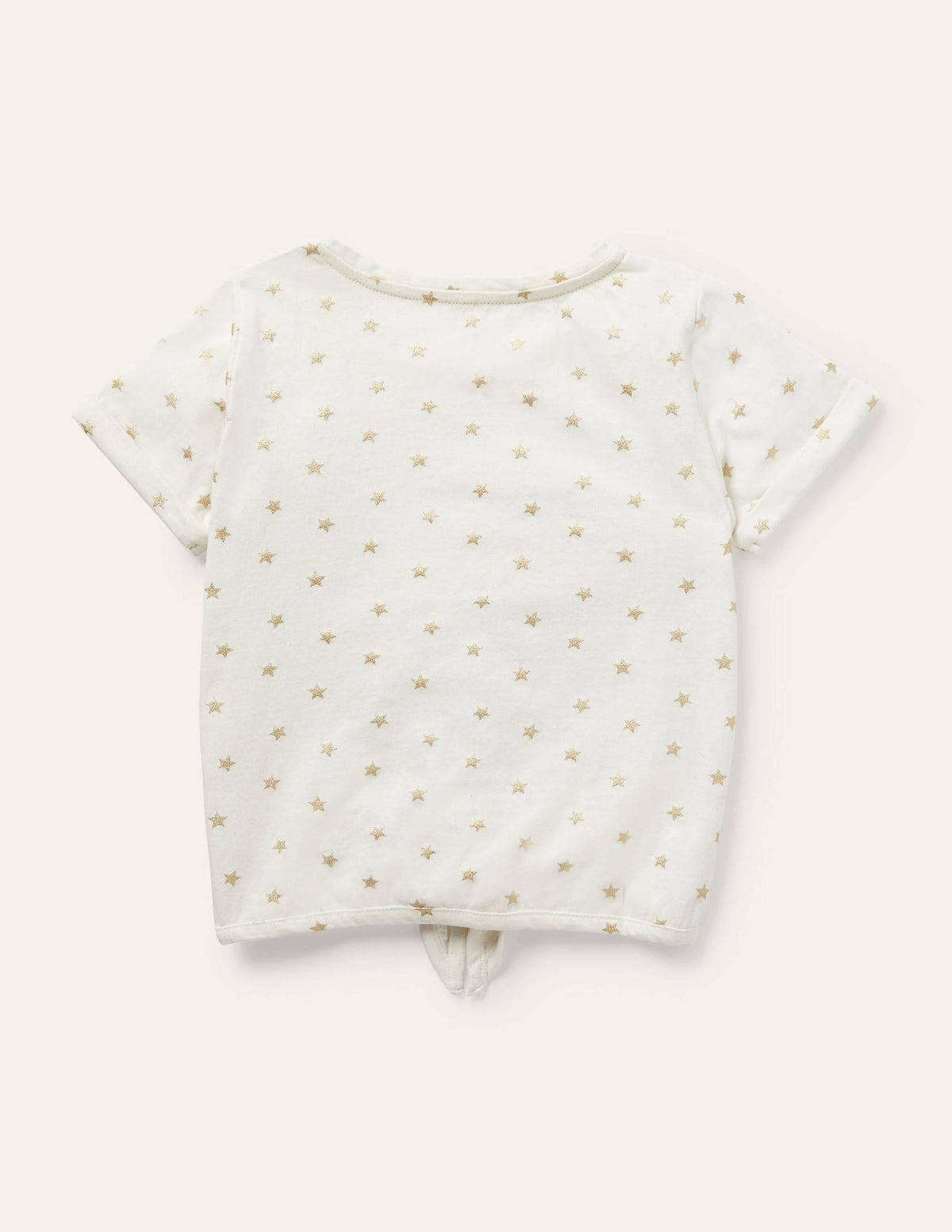 T-Shirt zum Binden-Naturweiß/Goldfolie, Kleine Sterne-2